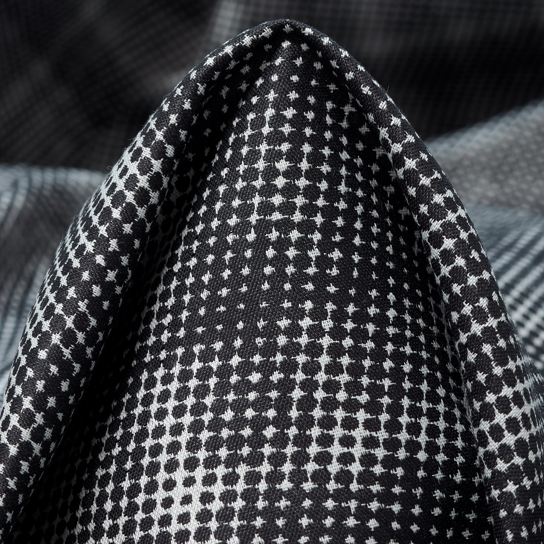 JACQUARD, DOUBLE, COTTON, SNOW WHITE&GRAPHITE (F000017823)