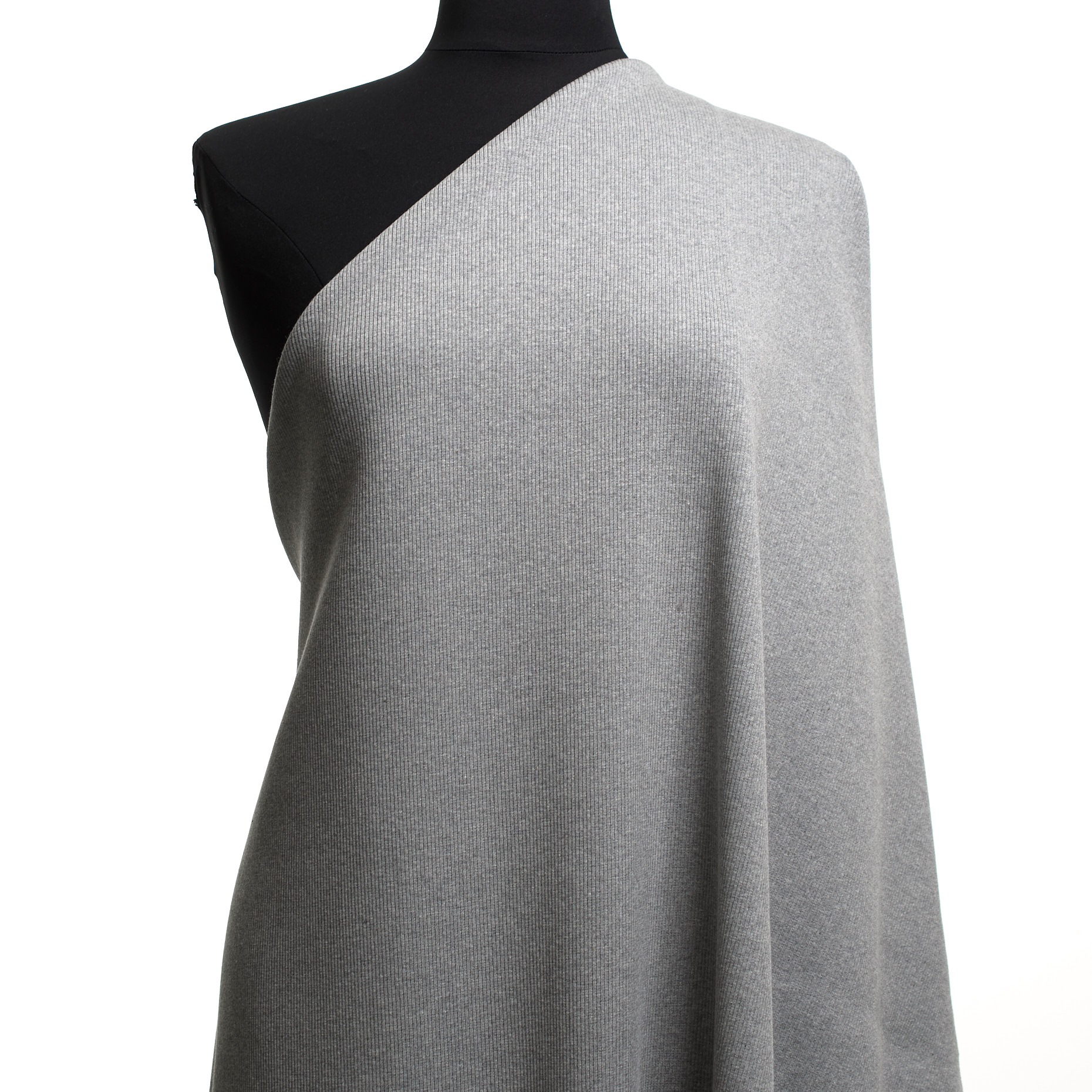 RIB JERSEY, COTTON, ELASTIC, GHOST GRAY (F000048508) - Mannequin