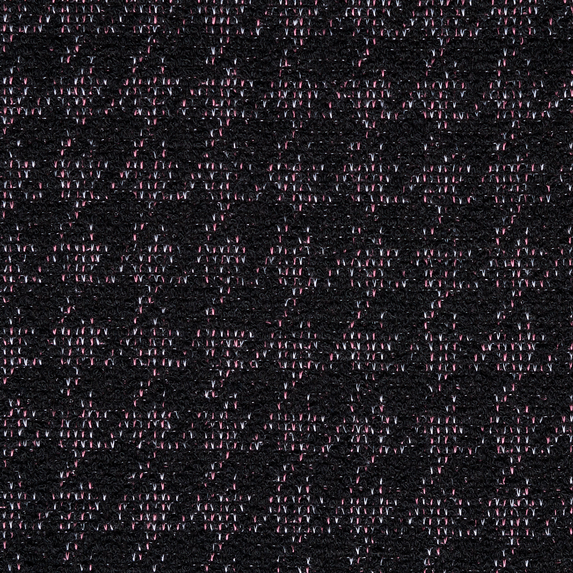 Żakard, Mieszanka bawełny, Pied de Poule, Pink Lavender&Raven Black (F000043137) - Tkana