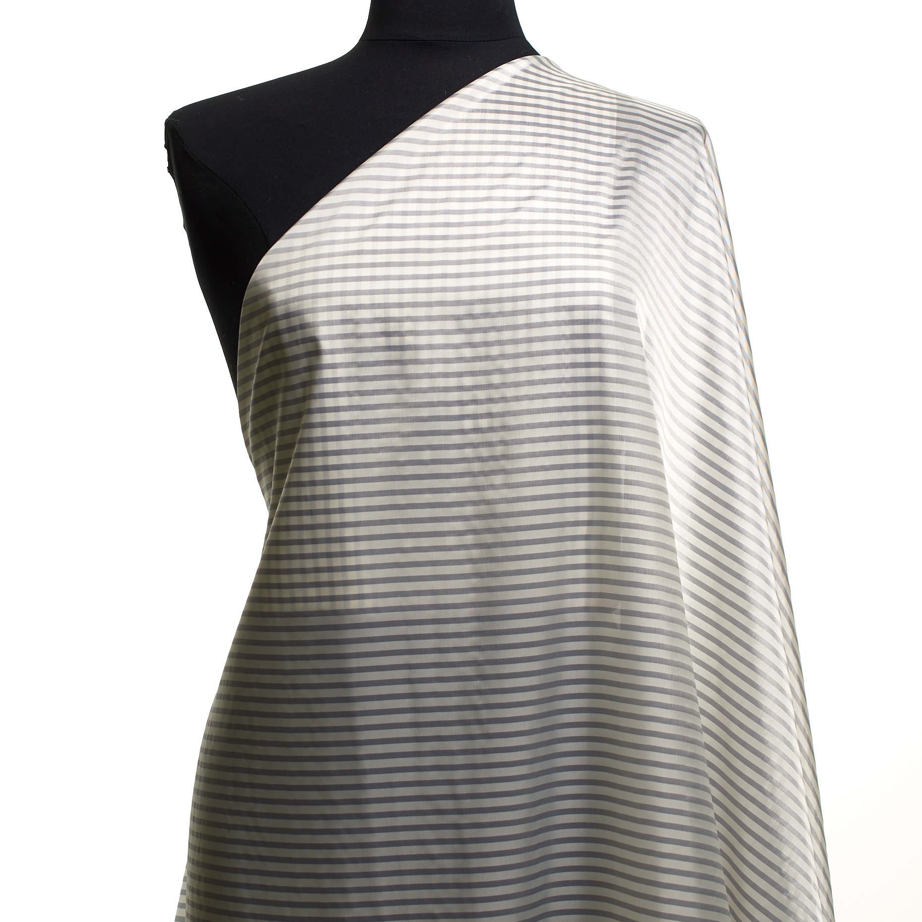 CUPRO, LINING, STRIPES, STEEL (F000019062) - Mannequin