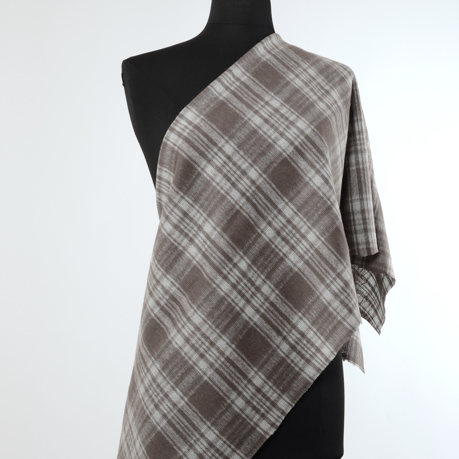 Wełna, Kratka, Melange, Taupe&Ivory (F0001896) - Manekin