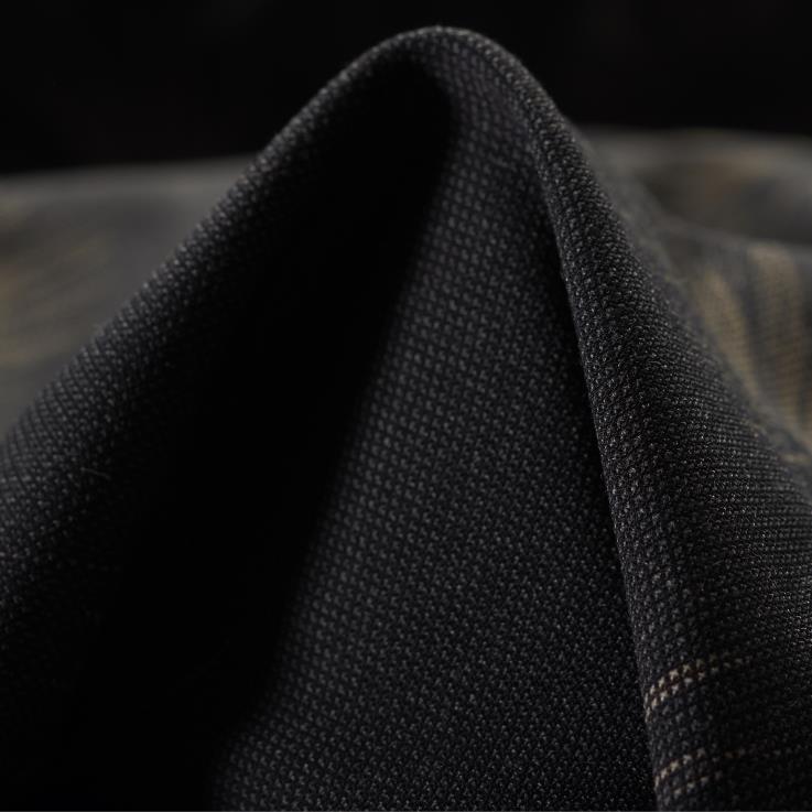 Viscose Blend, Printed, Black Ink&Cement