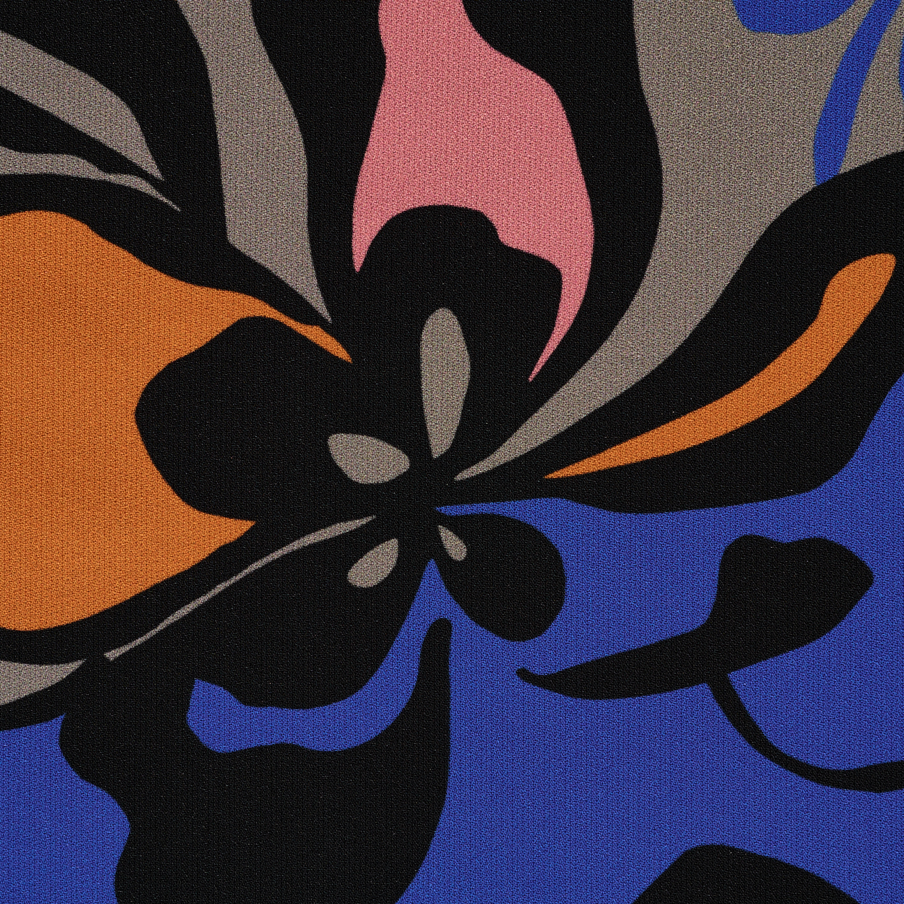 CRÊPE, VISCOSE, PRINTED, MOON ROCK&LAPIS BLUE (F000048688) - Texture