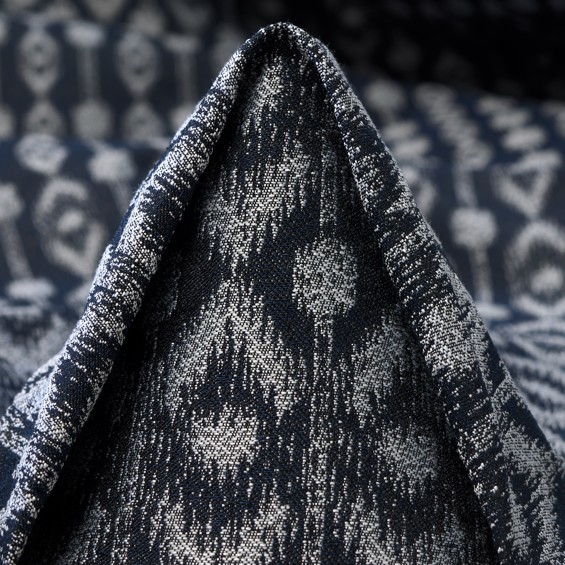 Żakard, Mieszanka bawełny, Dark Denim (F000002445)