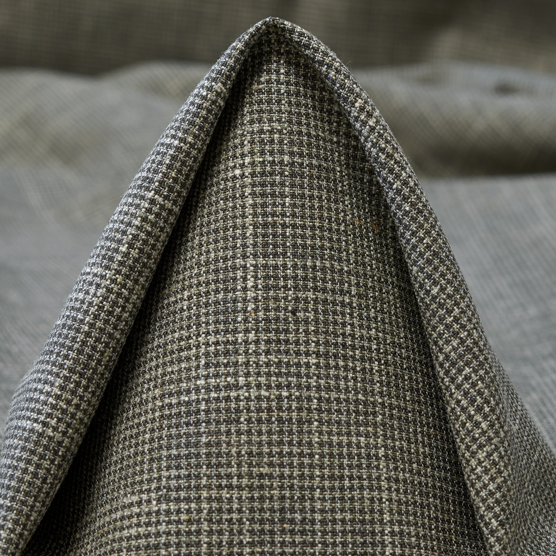 VIRGIN WOOL, COTTON BLEND, MICRO DESIGN, TEA LEAF (F000047272)