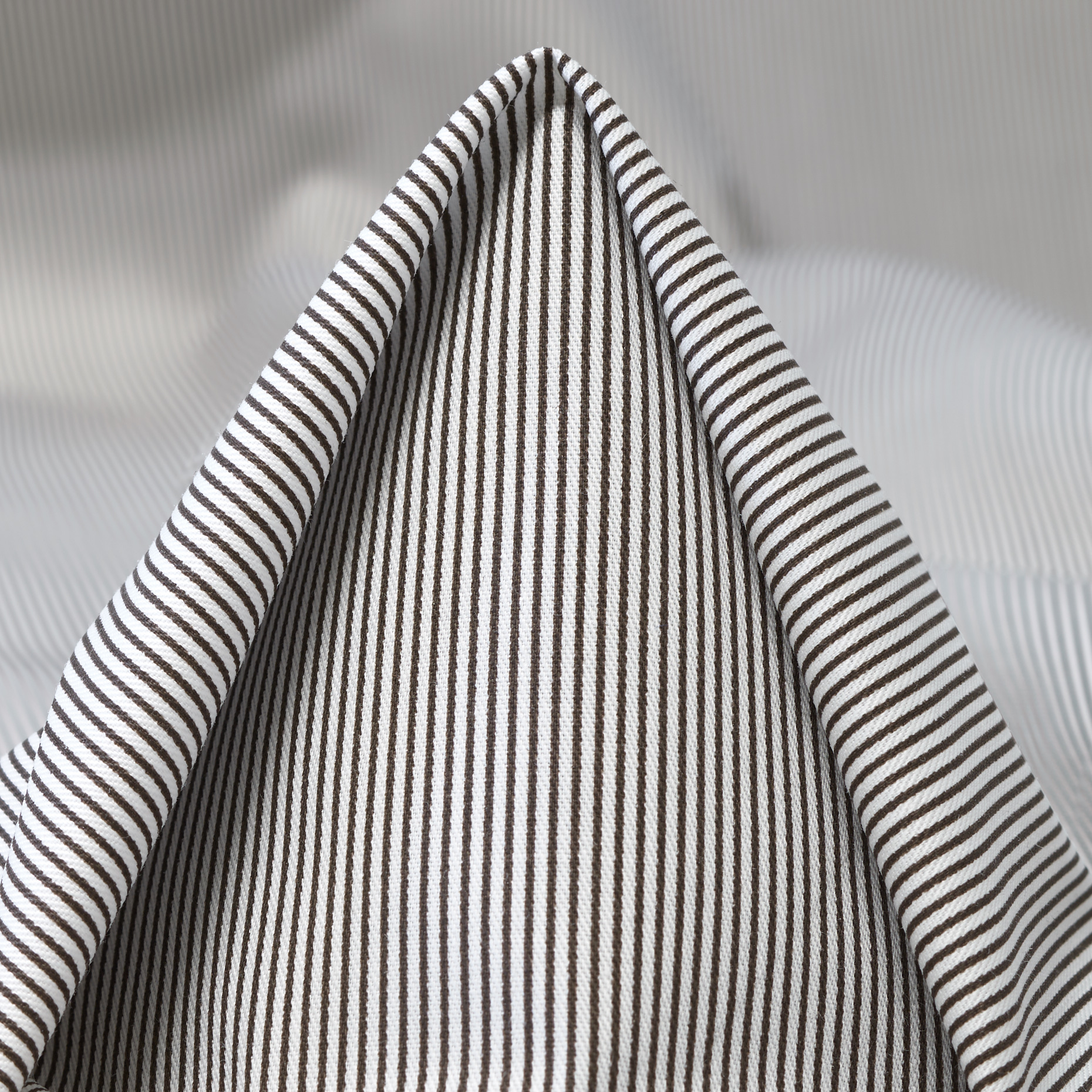 COTTON, STRIPES, ANTIQUE WHITE&BLACKENED PEARL (F000009684)