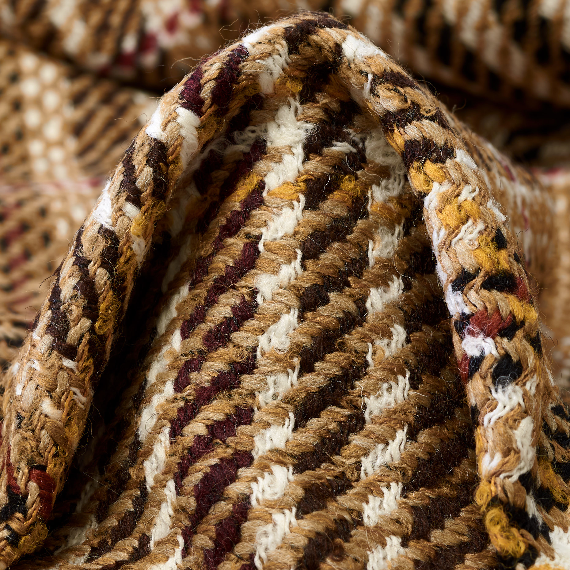 WOOL BLEND, GLENCHECK, CARAMEL&CHOCOLATE (F000042880)