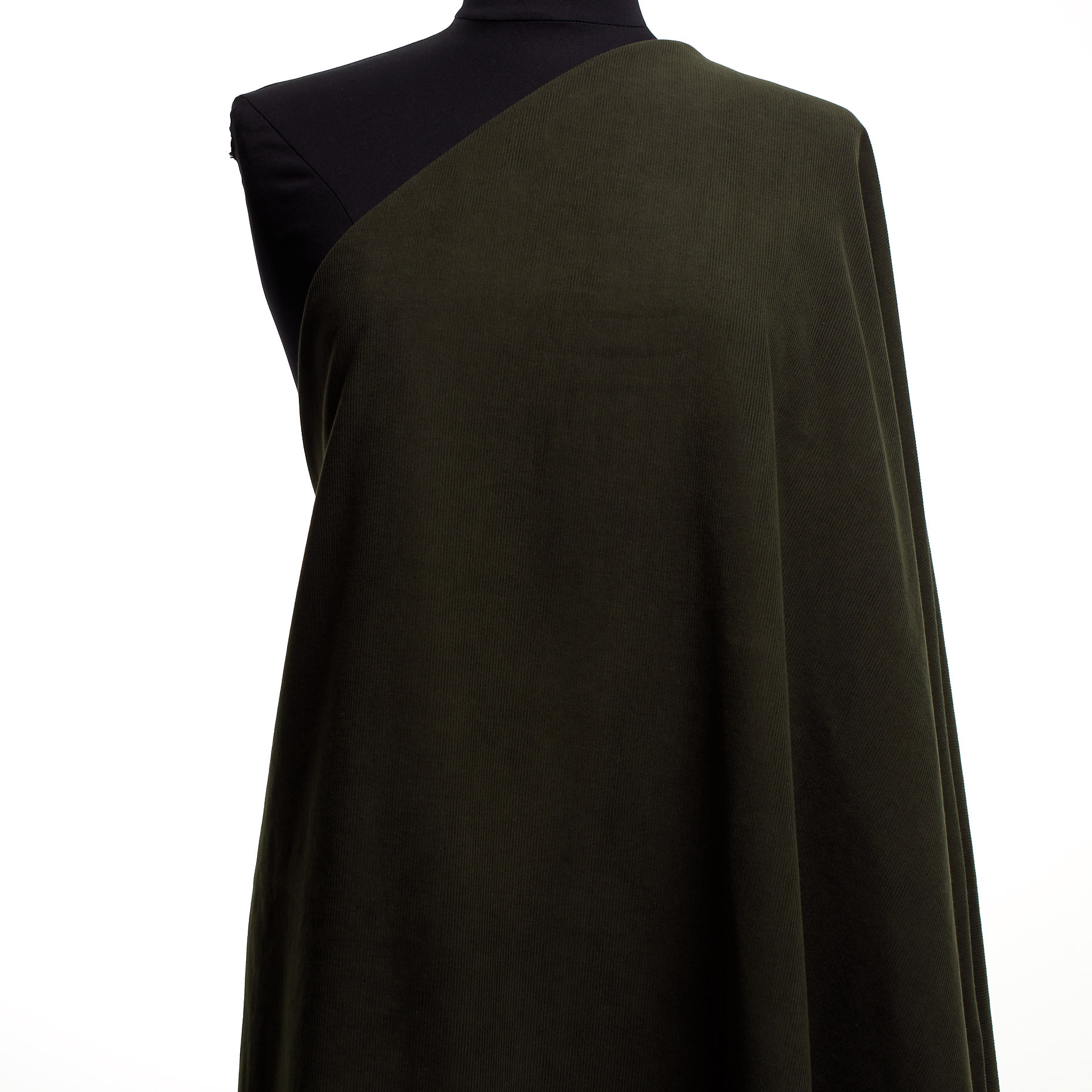Velours Cotelé, Coton Elastique, Olive Night (T0000481) - Mannequin