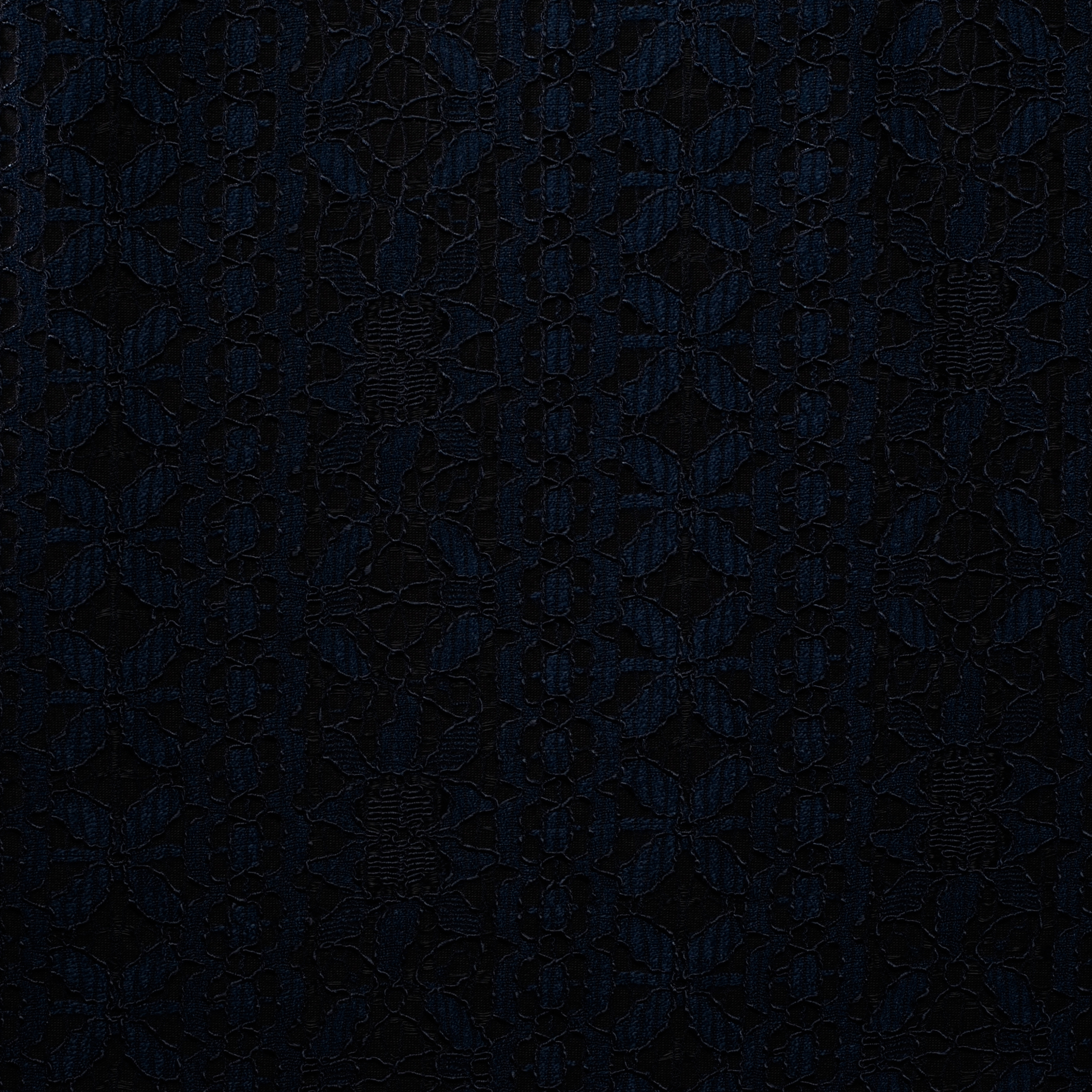 Кружево, Хлопок, Стрейч, Ocean Deep&Raven Black (F000017869) - Ткань