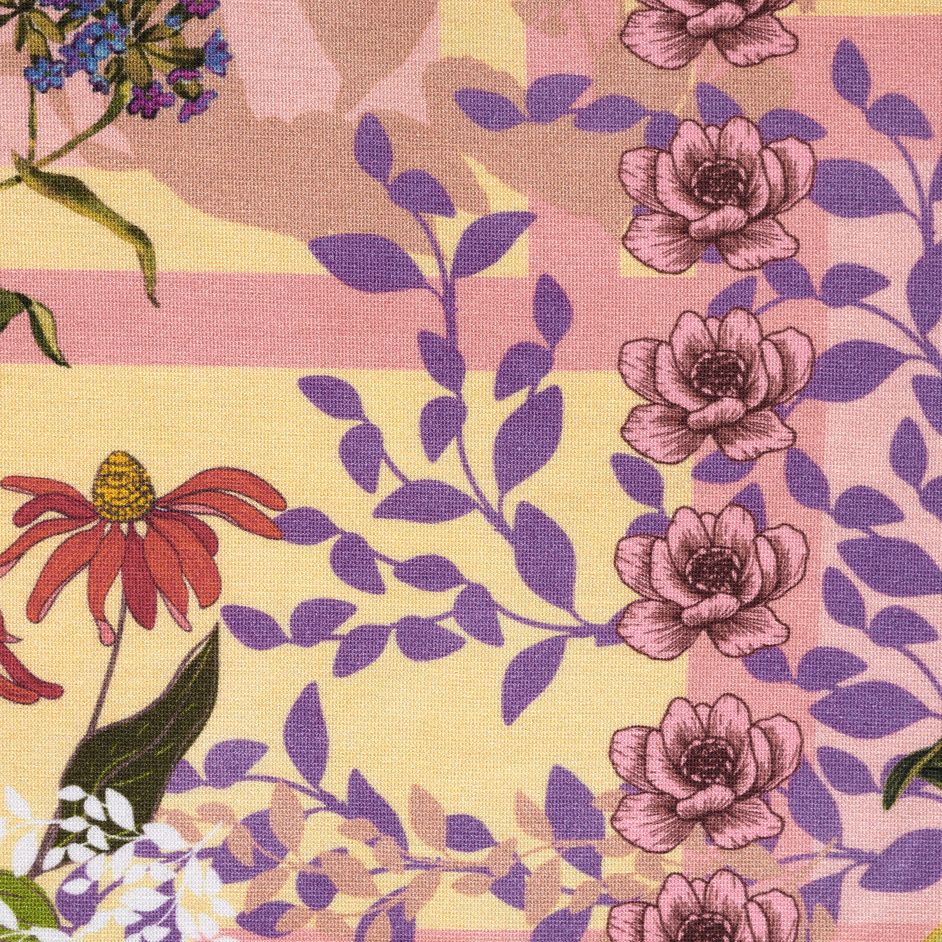 Jersey, Viscosa, Floreale, Multicolor (F000037968) - Trama