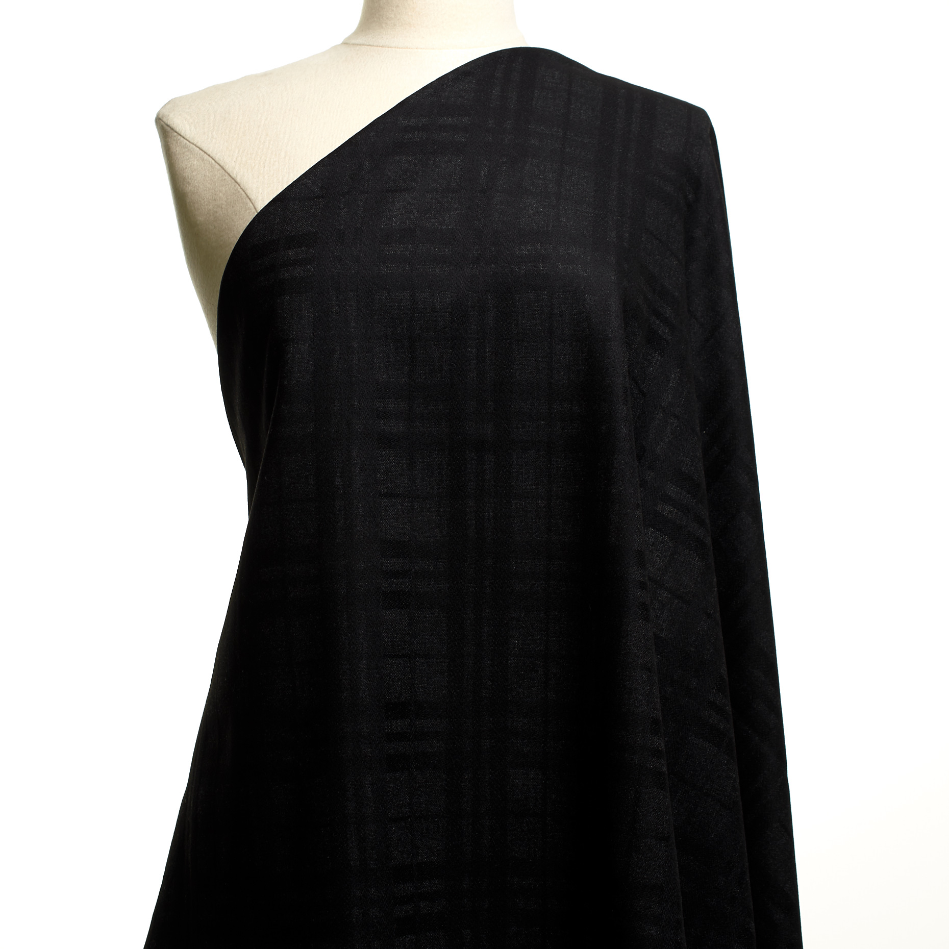 WOOL, CHECK, BLACK SAND (F000047425) - Mannequin