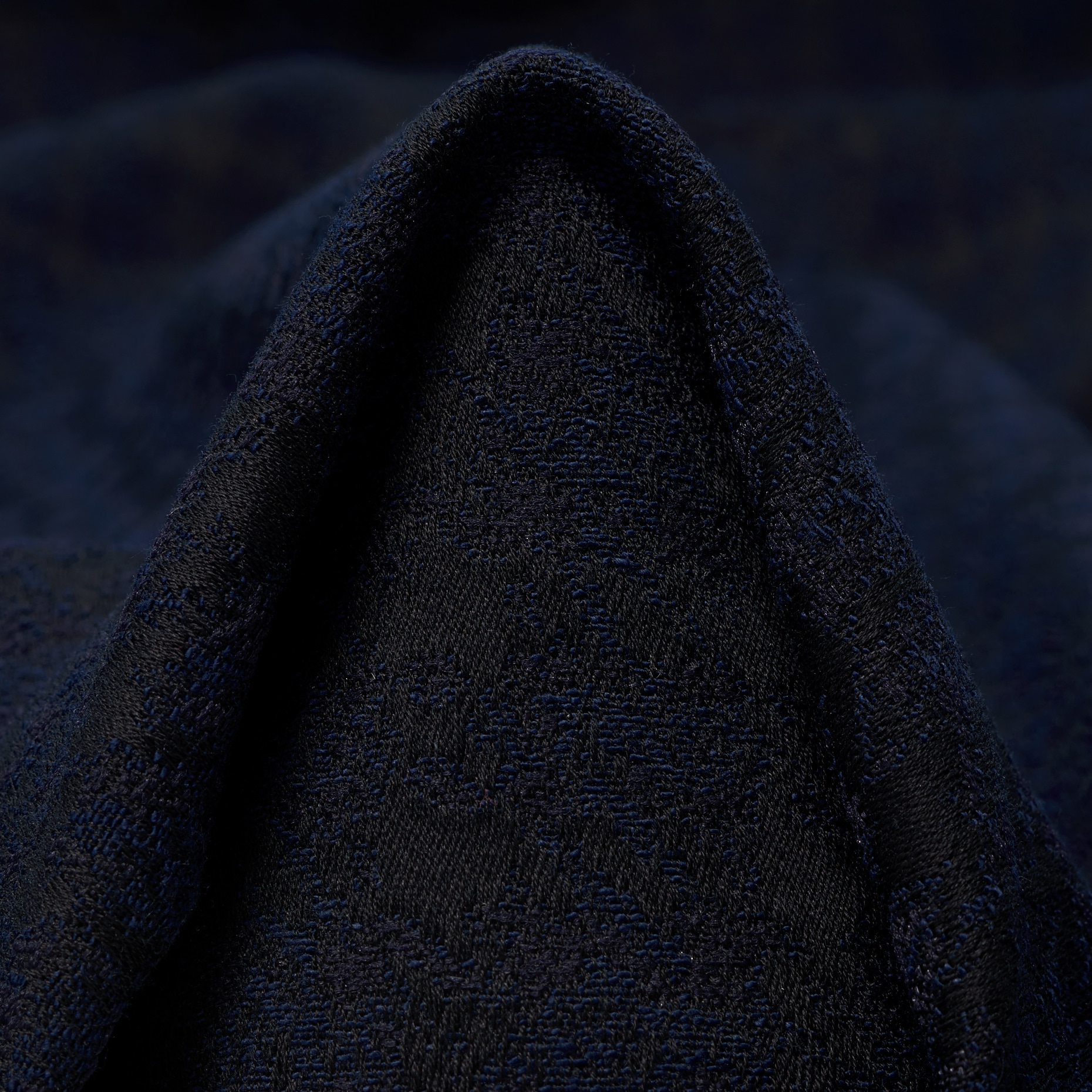 Jacquard, Baumwolle, Hahnentritt, Midnight Blue (F000029005)