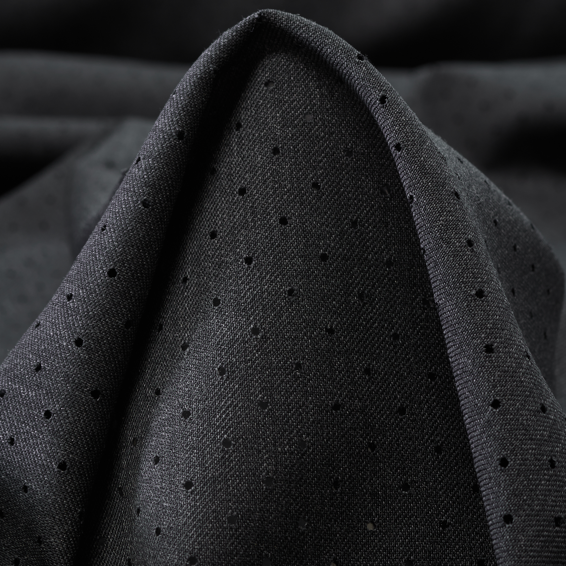 COOL WOOL, PERFORATED, MELANGE, IRON GATE (T0000138)