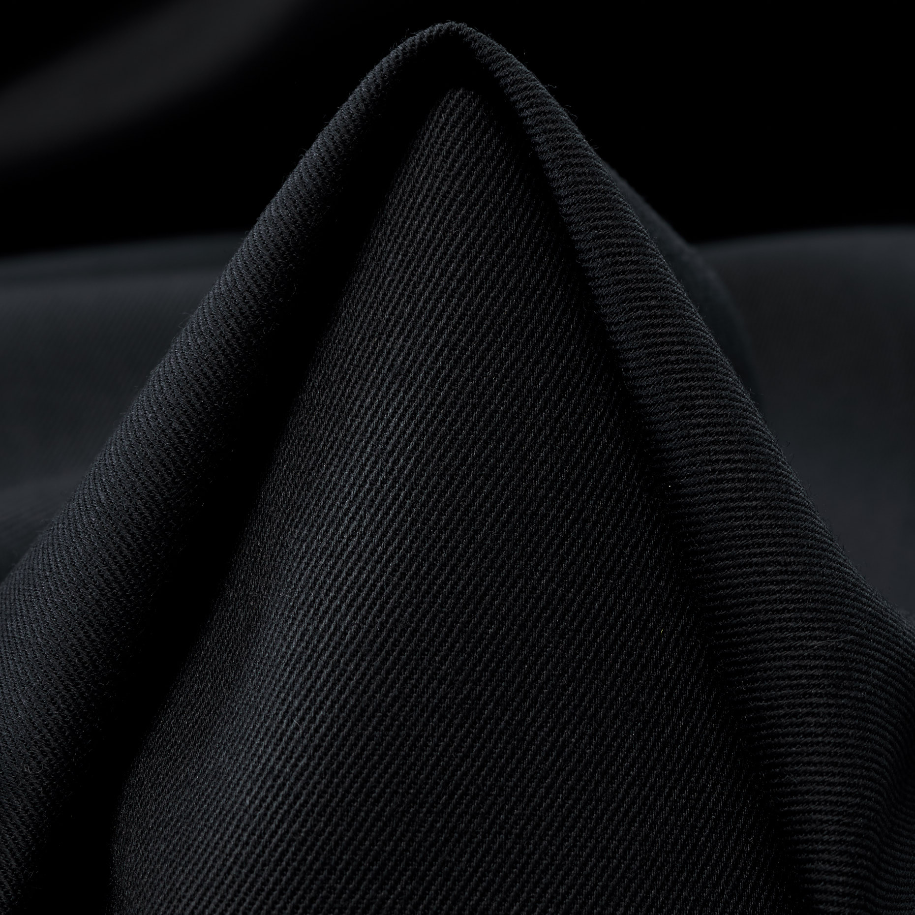 TWILL, WOOL BLEND, ELASTIC, RAVEN BLACK (F000045018)