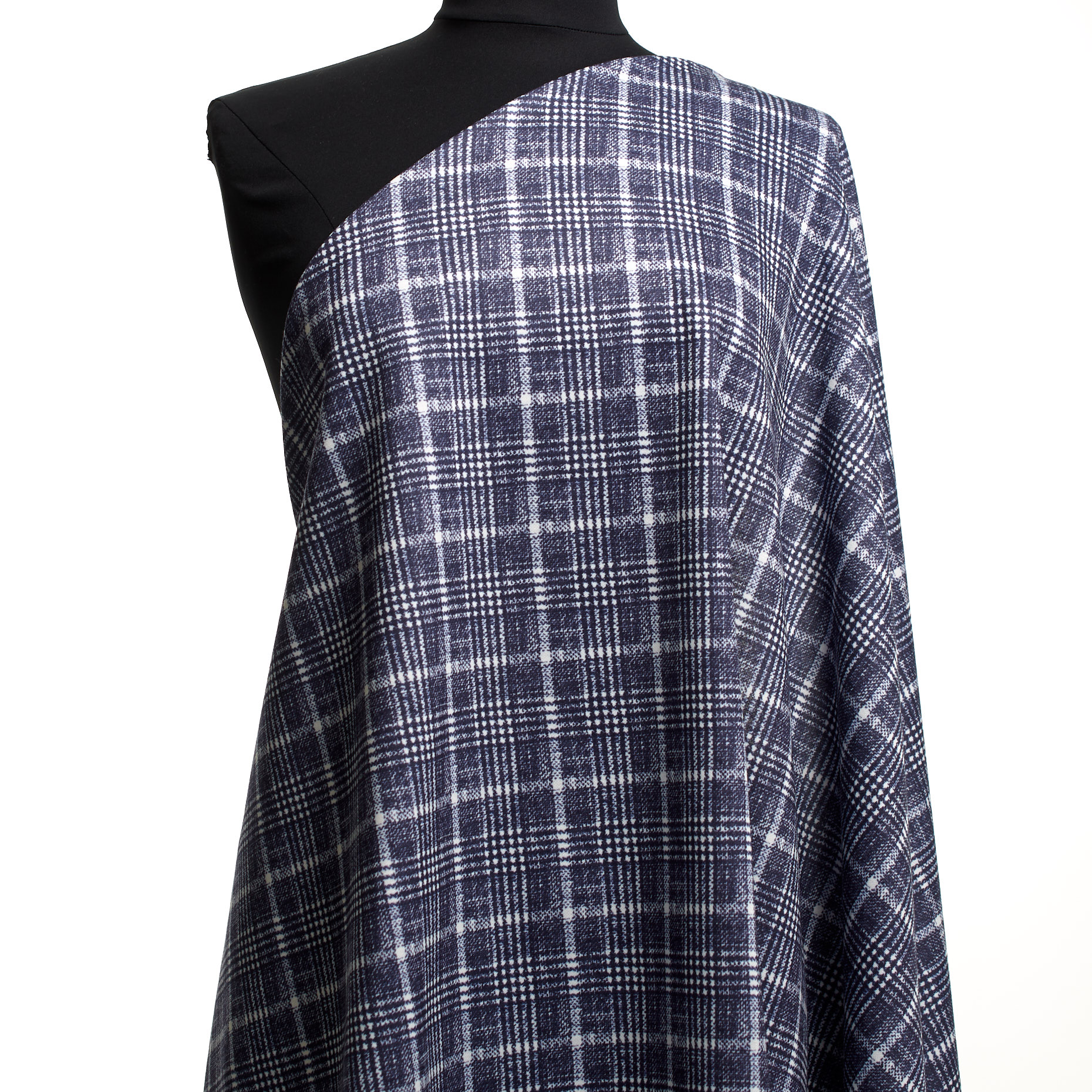 JERSEY, COTTON BLEND, PRINTED, BLUE INDIGO&LUCENT WHITE (F000045054) - Mannequin