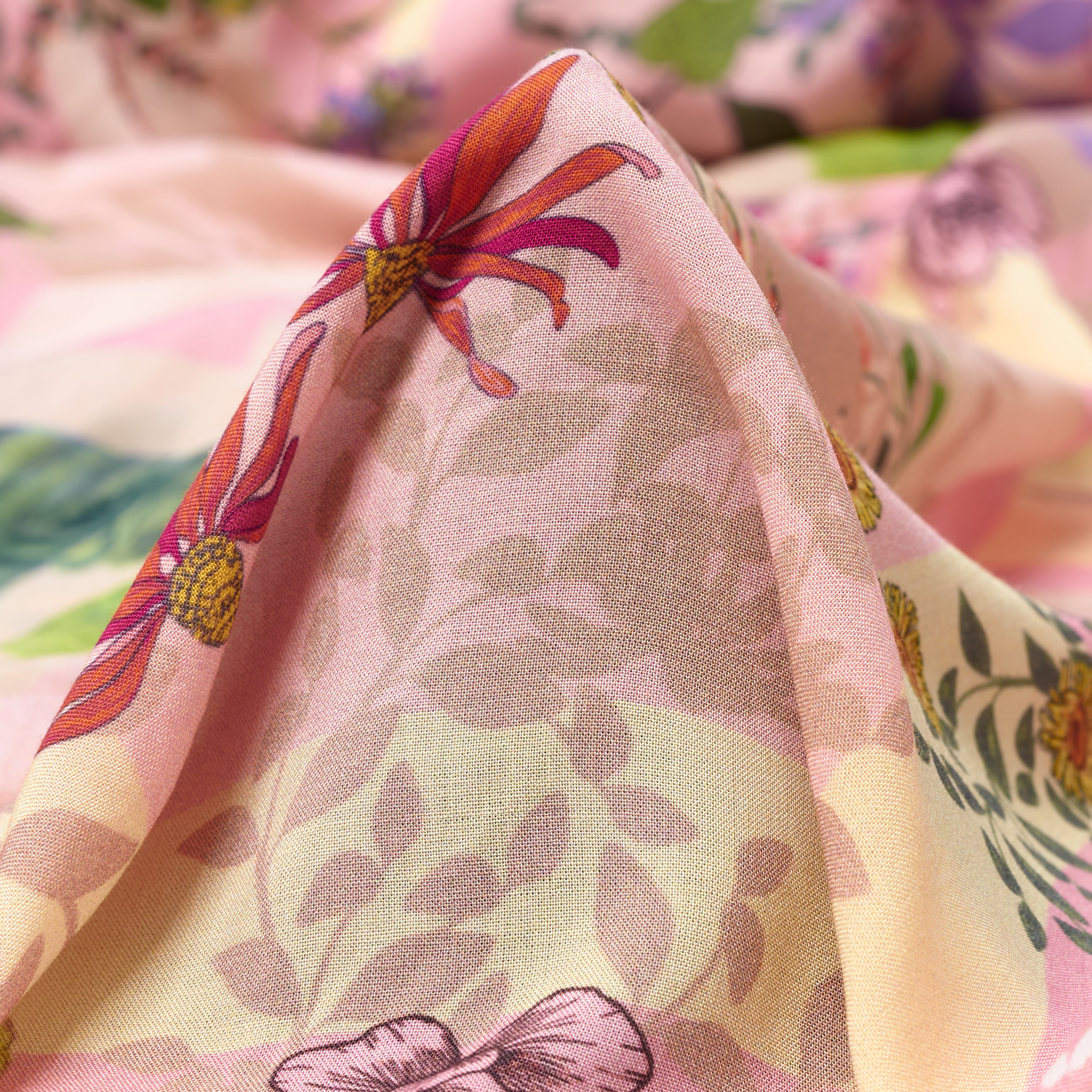 Voile, Viscosa, Blushing Bride&Transparent Yellow