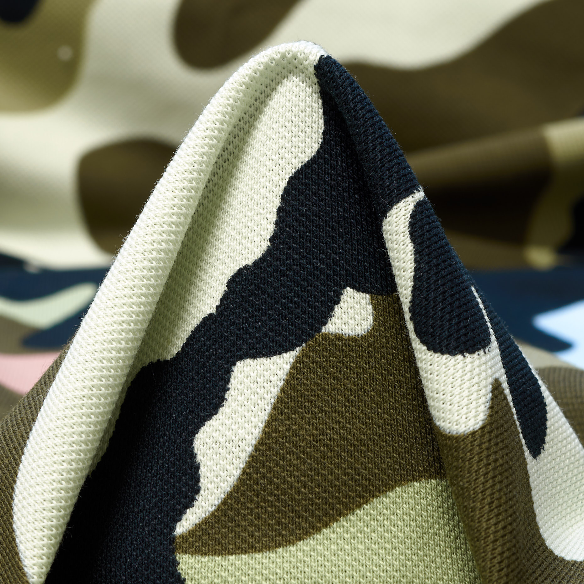 Piqué, Baumwolle, Camouflage, Burnt Olive&Lettuce Green (F000038181)