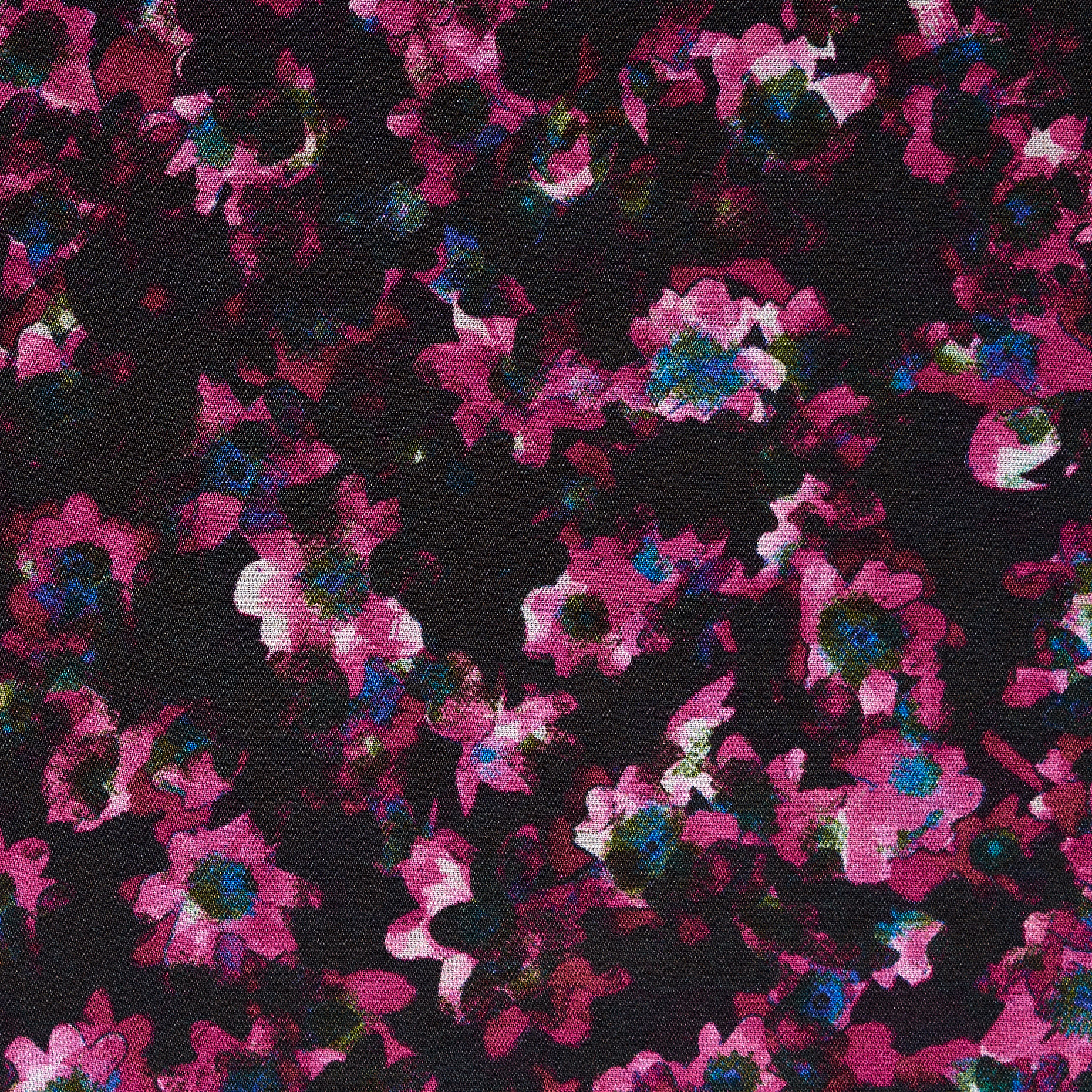 CRÊPE DE CHINE, FLORAL, RASPBERRY (F000022293) - Texture