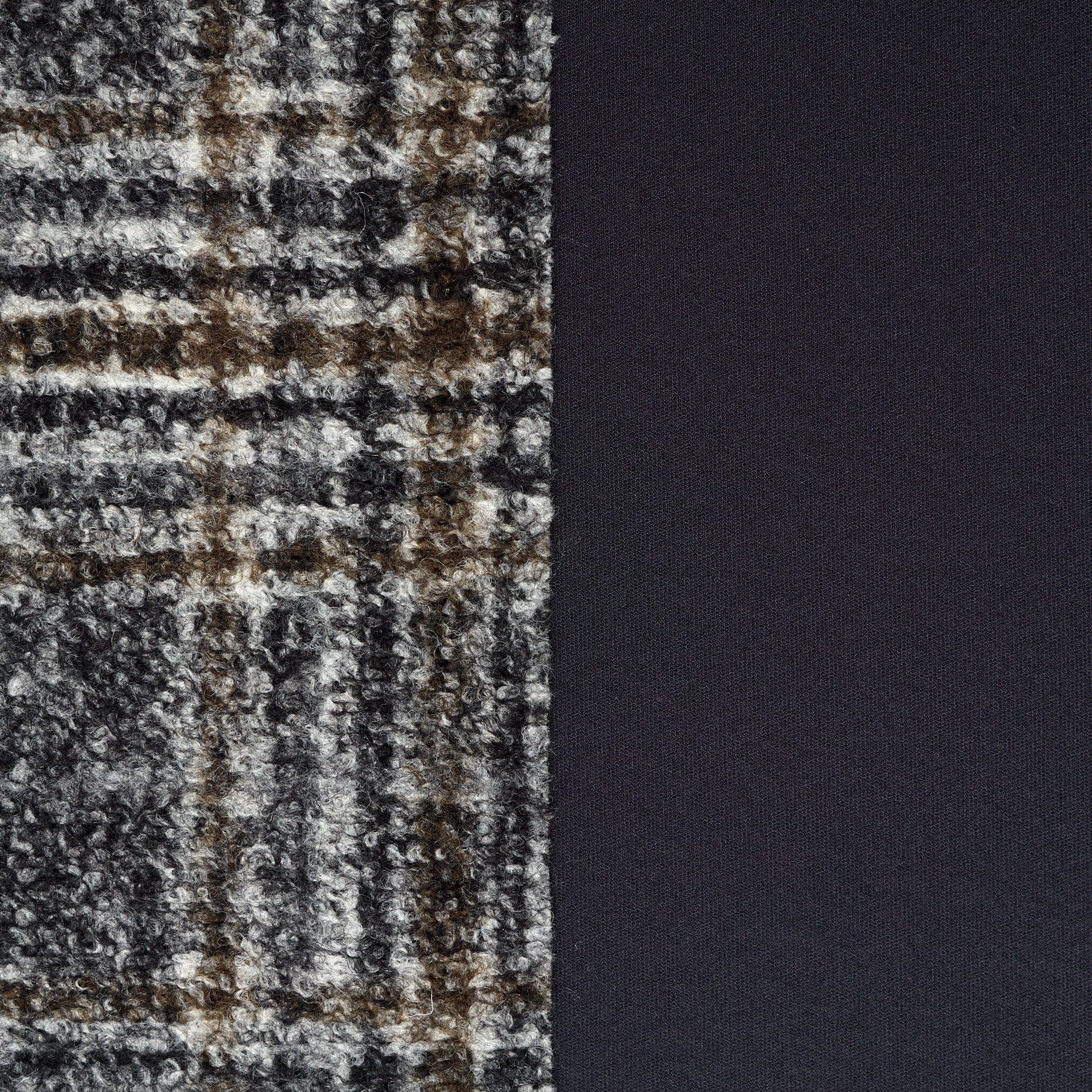 BOUCLÉ, BONDED, CHECK, DUSTY ORANGE&GRASS GREEN (F000045070) - Texture