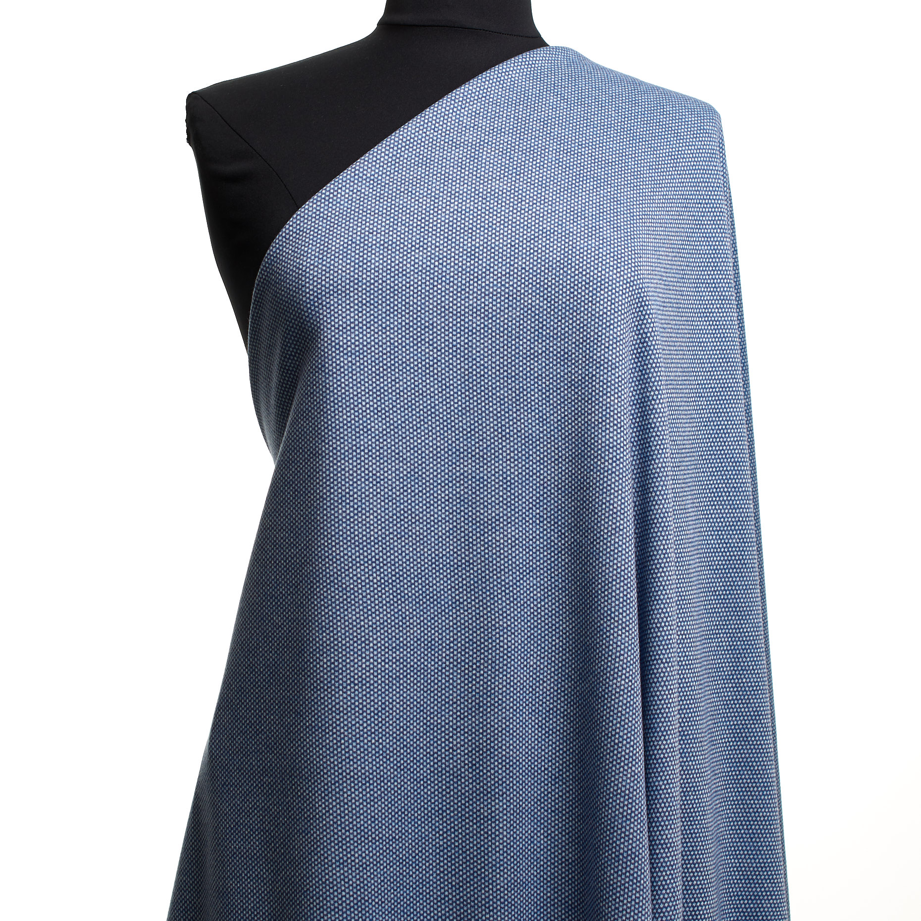 Jersey, Jacquard, Coton Mixte , Colony Blue (F000044354) - Mannequin