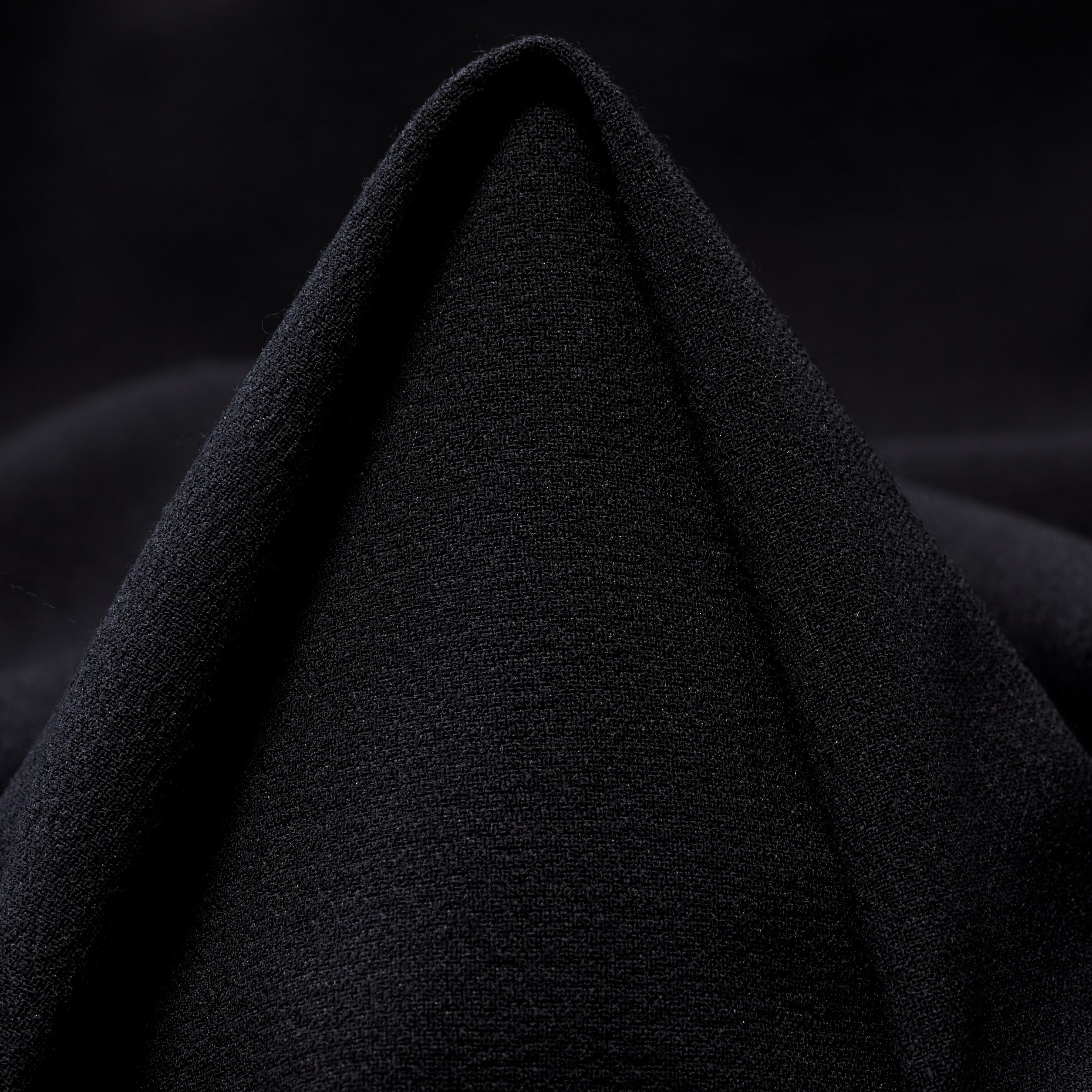 CRÊPE, WOOL, ELASTIC, RAVEN BLACK (F000044189)
