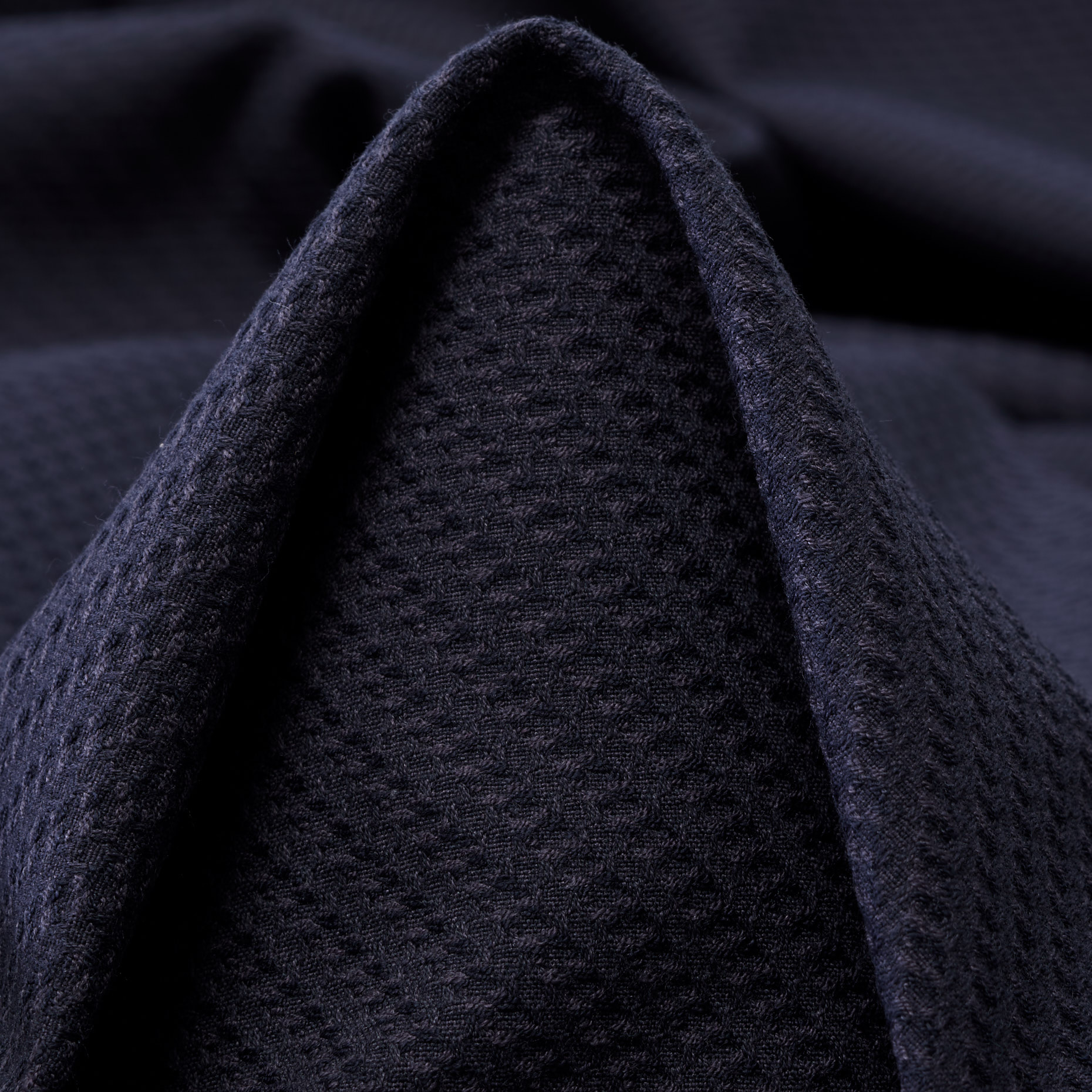 JACQUARD, COTTON, TONE ON TONE, DARK SAPPHIRE (F000036402)