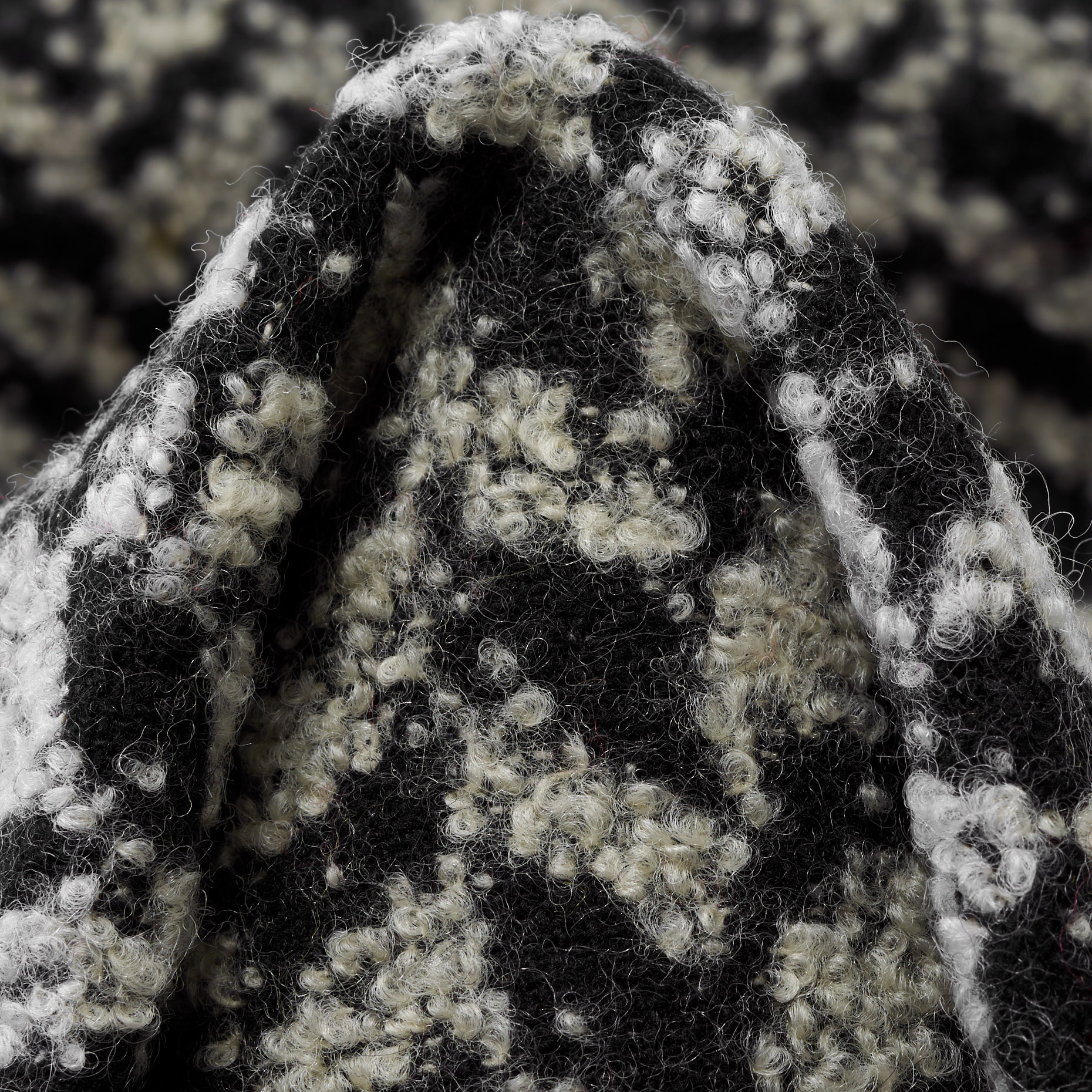 Żakard, Wełna, White Onyx&Jet Black