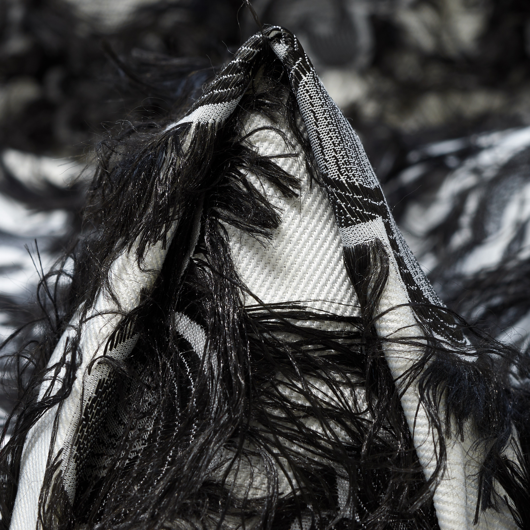 FIL COUPÉ, VISCOSE, FLORAL, RAVEN BLACK&BRILLIANT WHITE (P000005610)