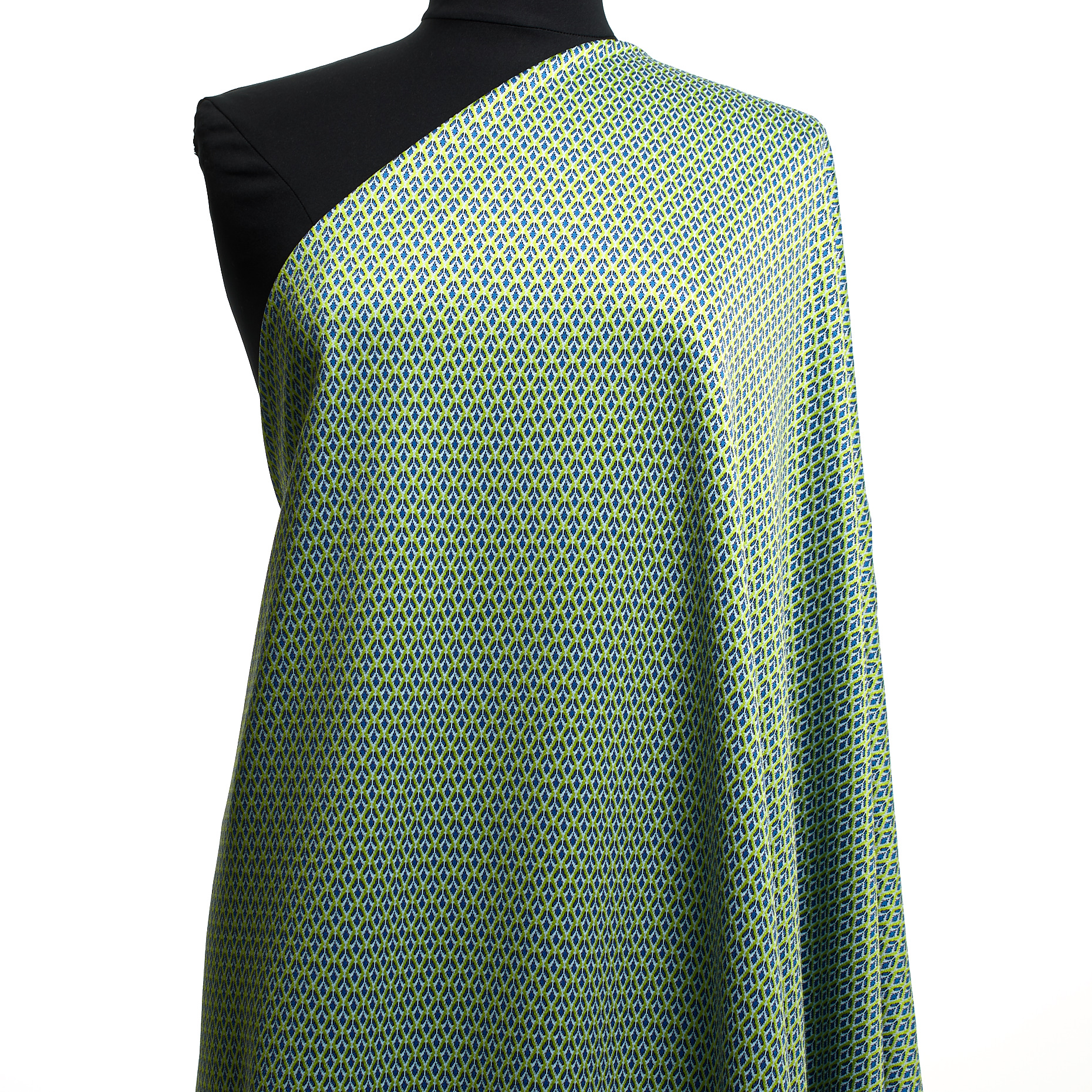 JERSEY, JACQUARD, FLORAL, ACID LIME (F000031056) - Mannequin