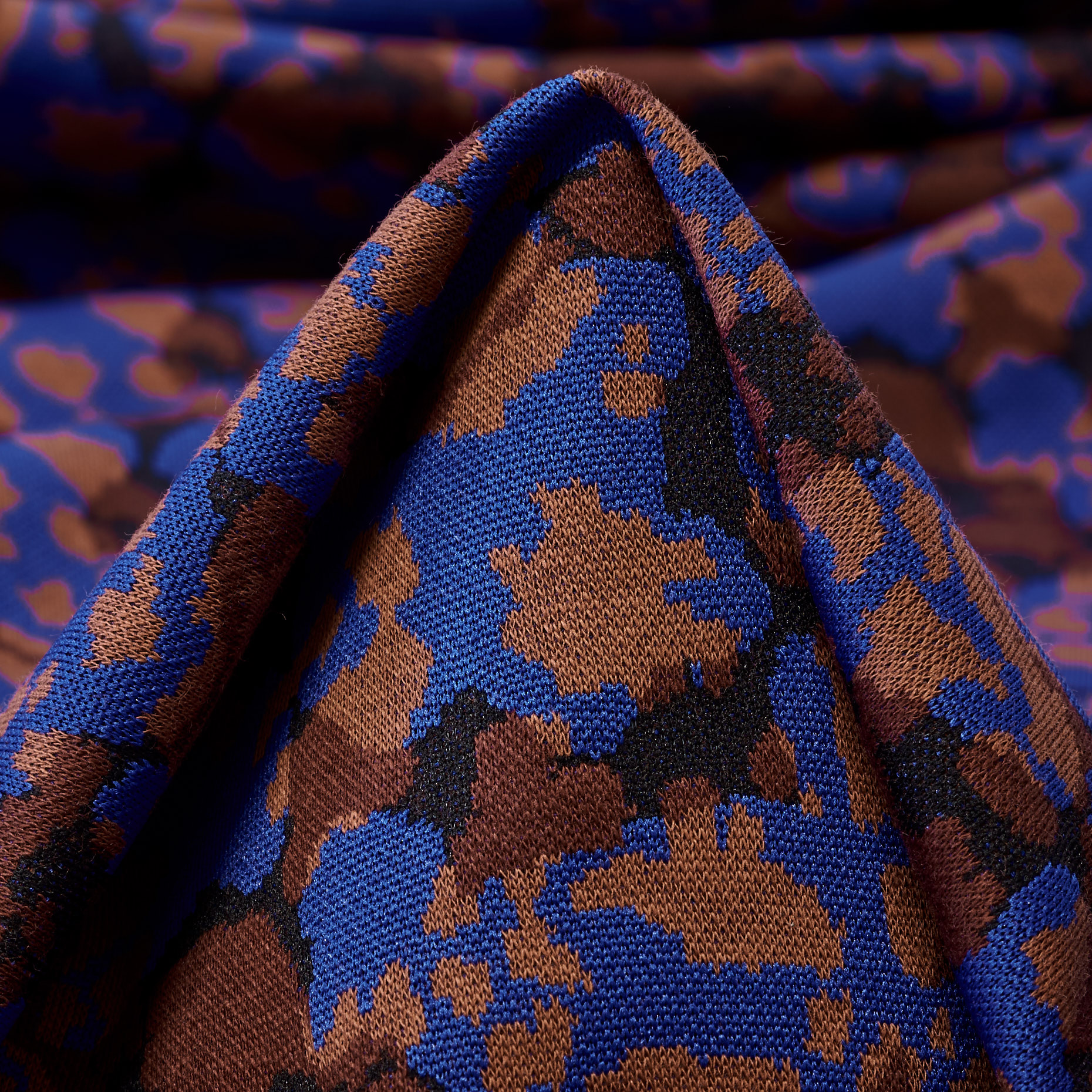 Jacquard, Coton, Elástique, Atomic Blue&Maroon (F000043037)