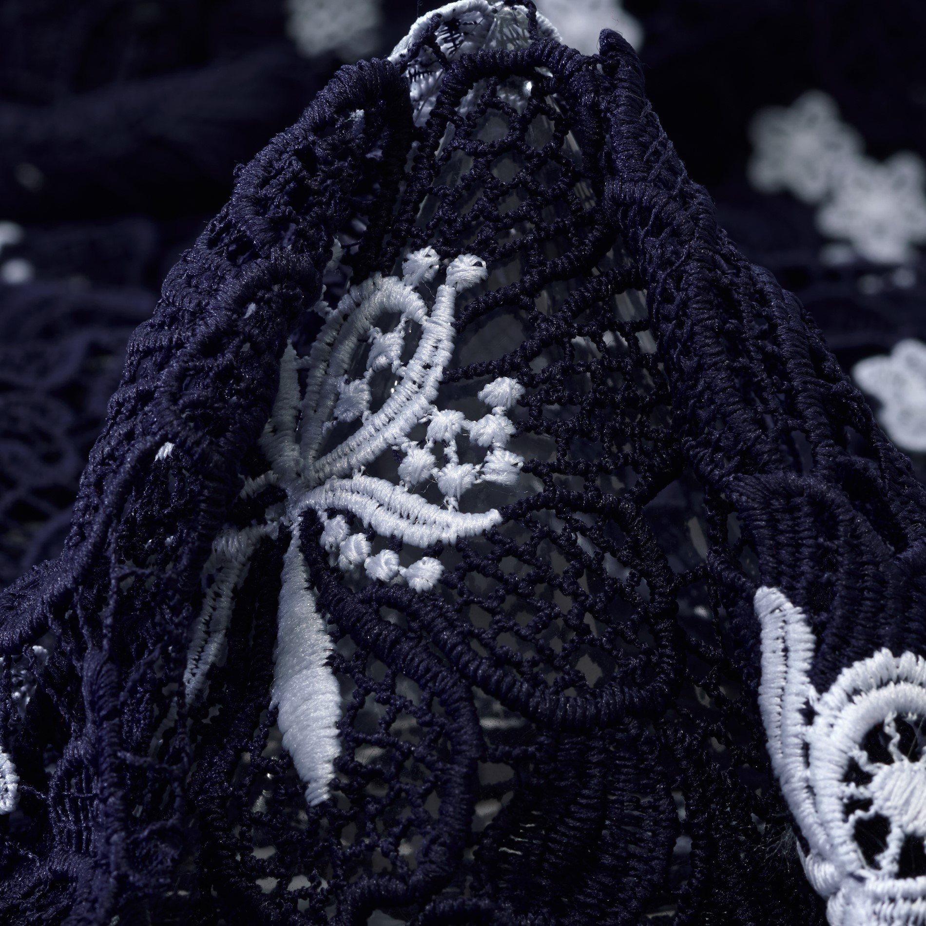 Spitze, Dark Navy&Snow White