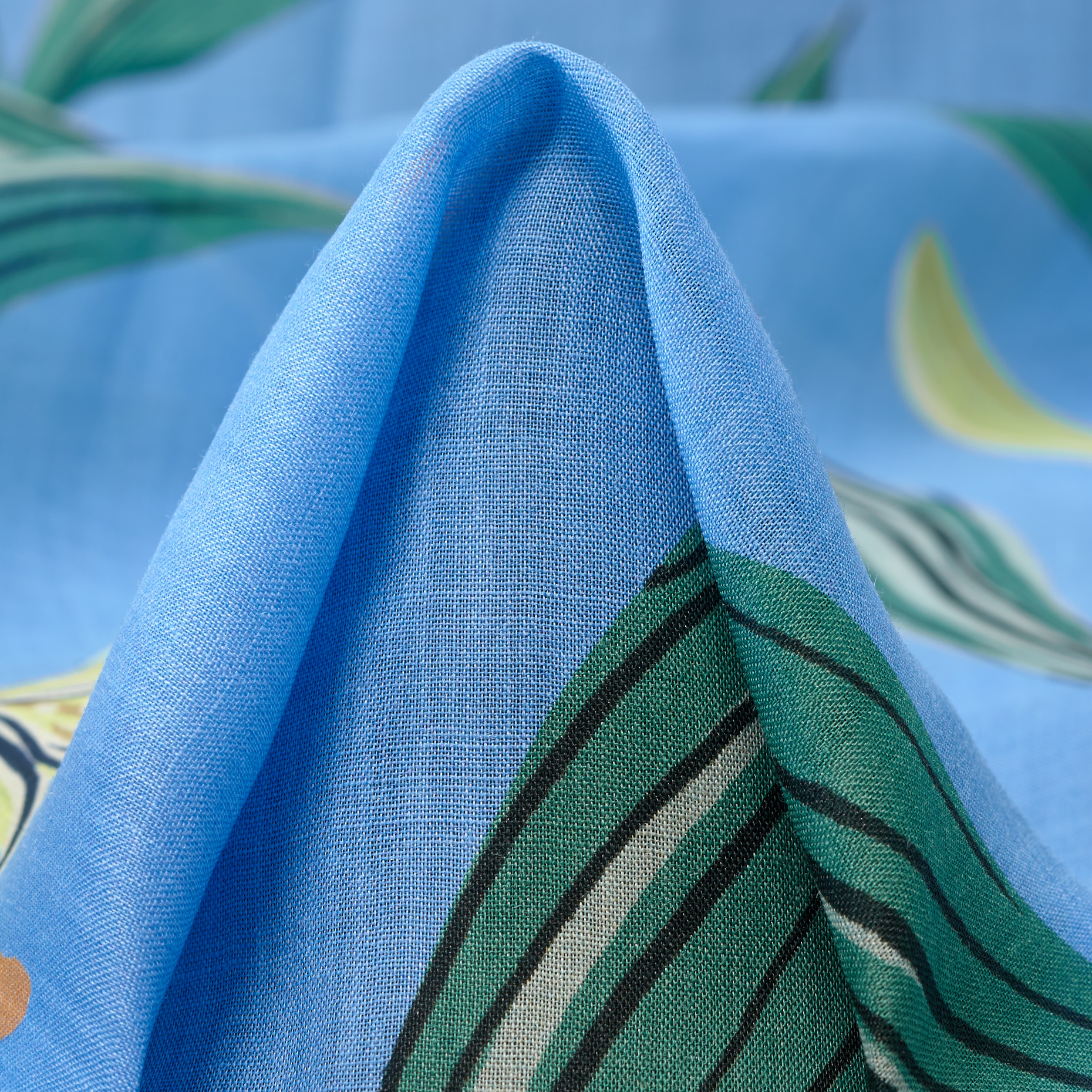 RAMIE, PRINTED, FLORAL, DUTCH CANAL&TENDER YELLOW (F000049173)