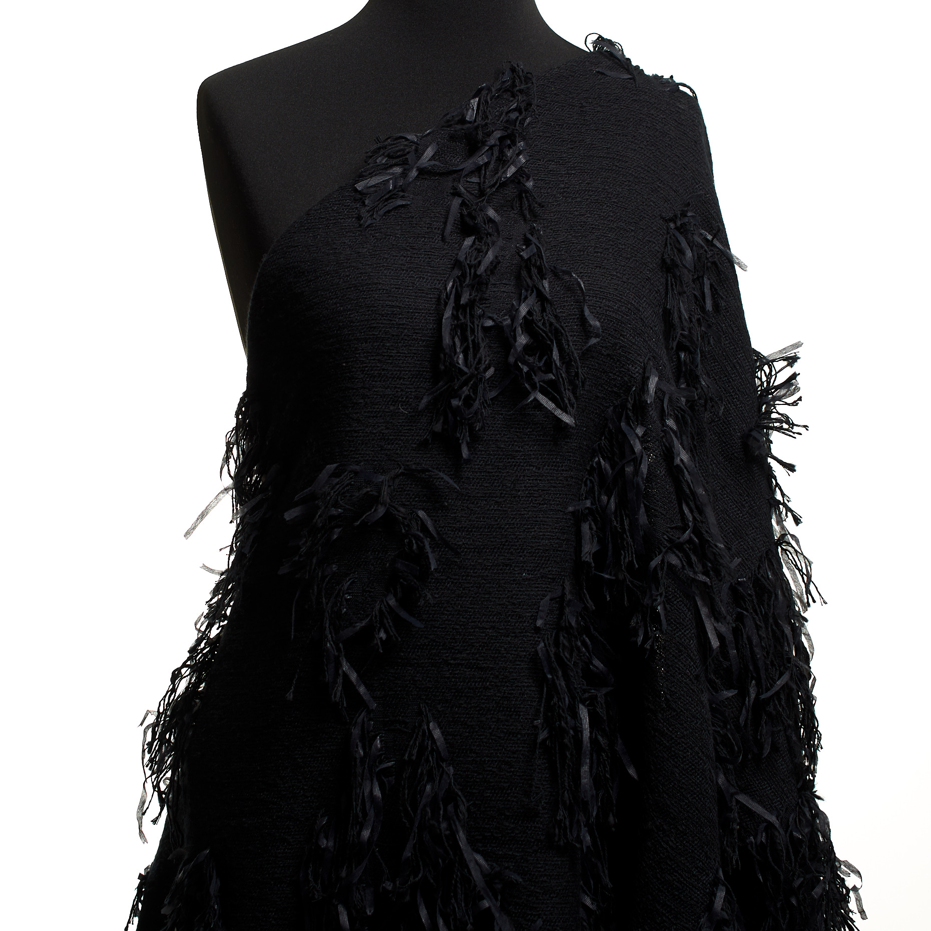 JACQUARD, COTTON, TONE ON TONE, JET BLACK (P000005360) - Mannequin