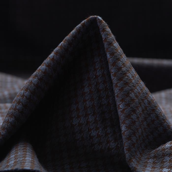 JERSEY, JACQUARD, HOUNDSTOOTH, CHOCOLATE&DENIM (F000030976)
