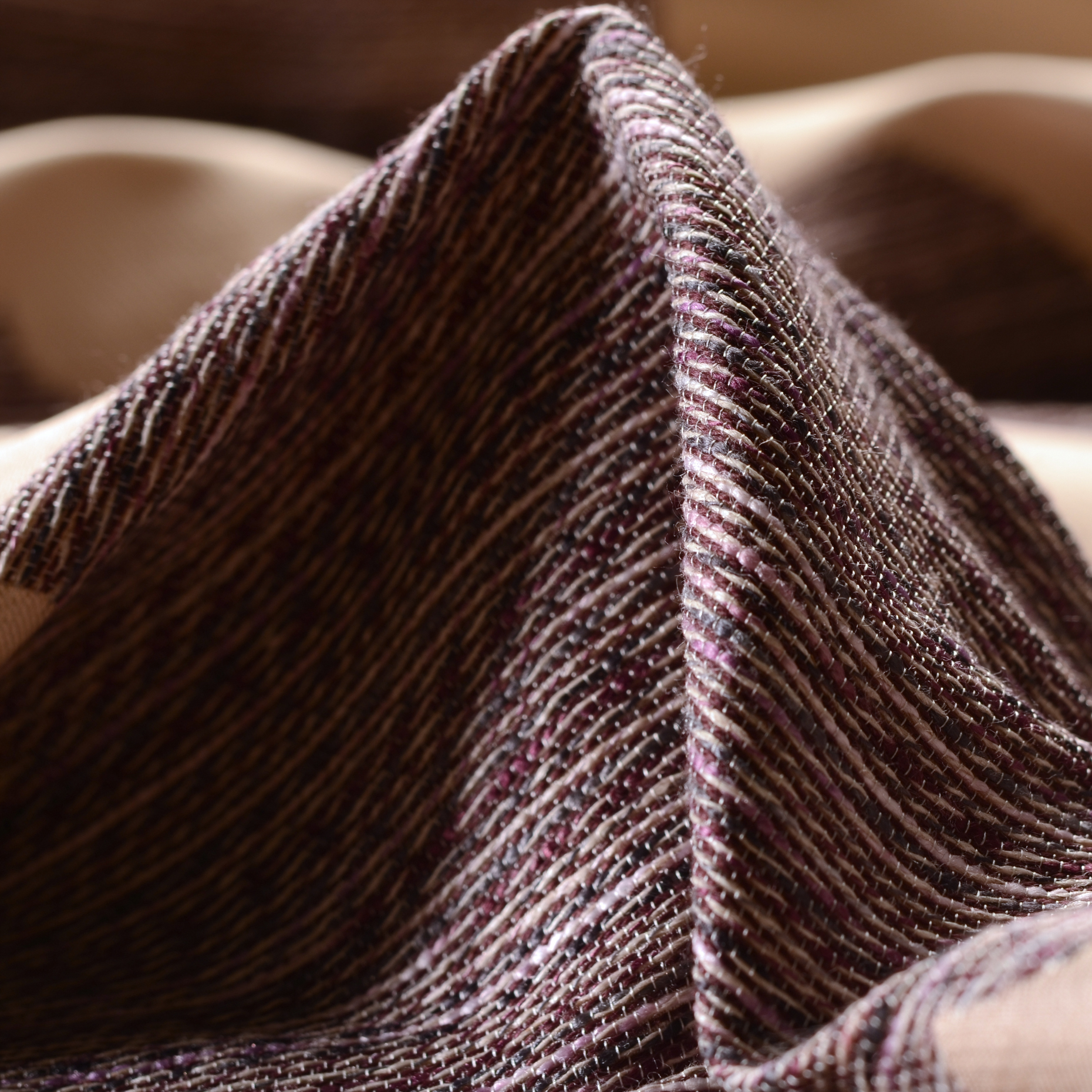 JACQUARD, LINEN, CHAMPAGNE&MERLOT (F000017848)