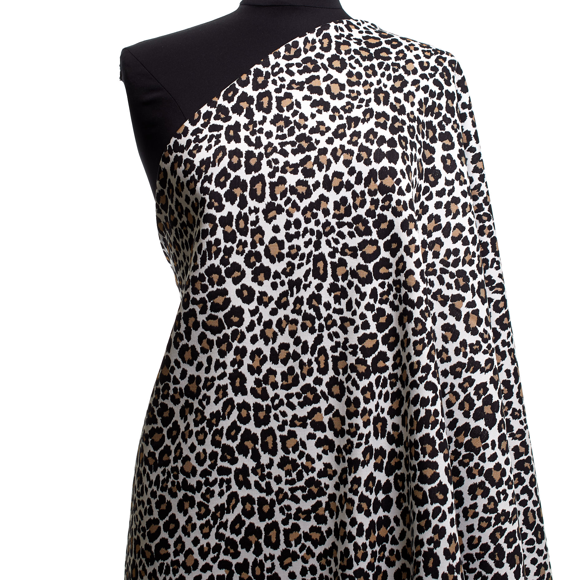 Żakard, Stretch, Lurex, Brilliant White&Pecan Nut (F000042641) - Manekin