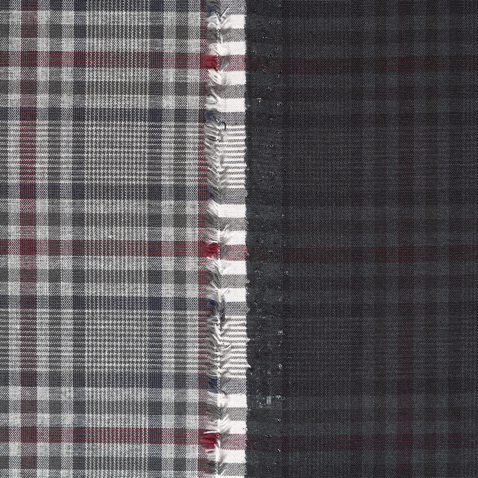 DOUBLE, COTTON, CHECK, DRIED SAGE&HENNA (F000044618) - Texture