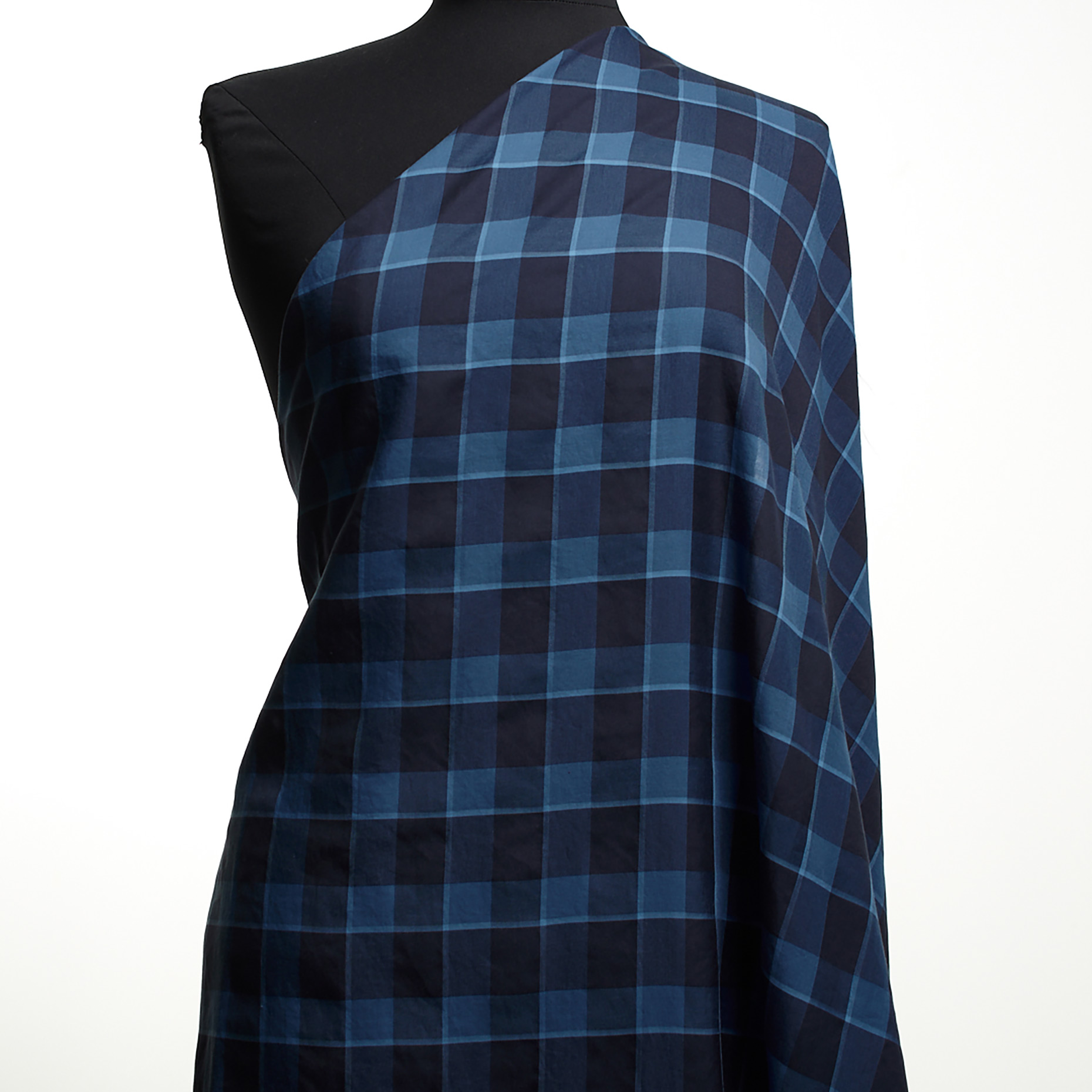 Batist, Lyocell Baumwolle, Karo, Blue Sapphire (F000035309) - Schaufensterpuppe