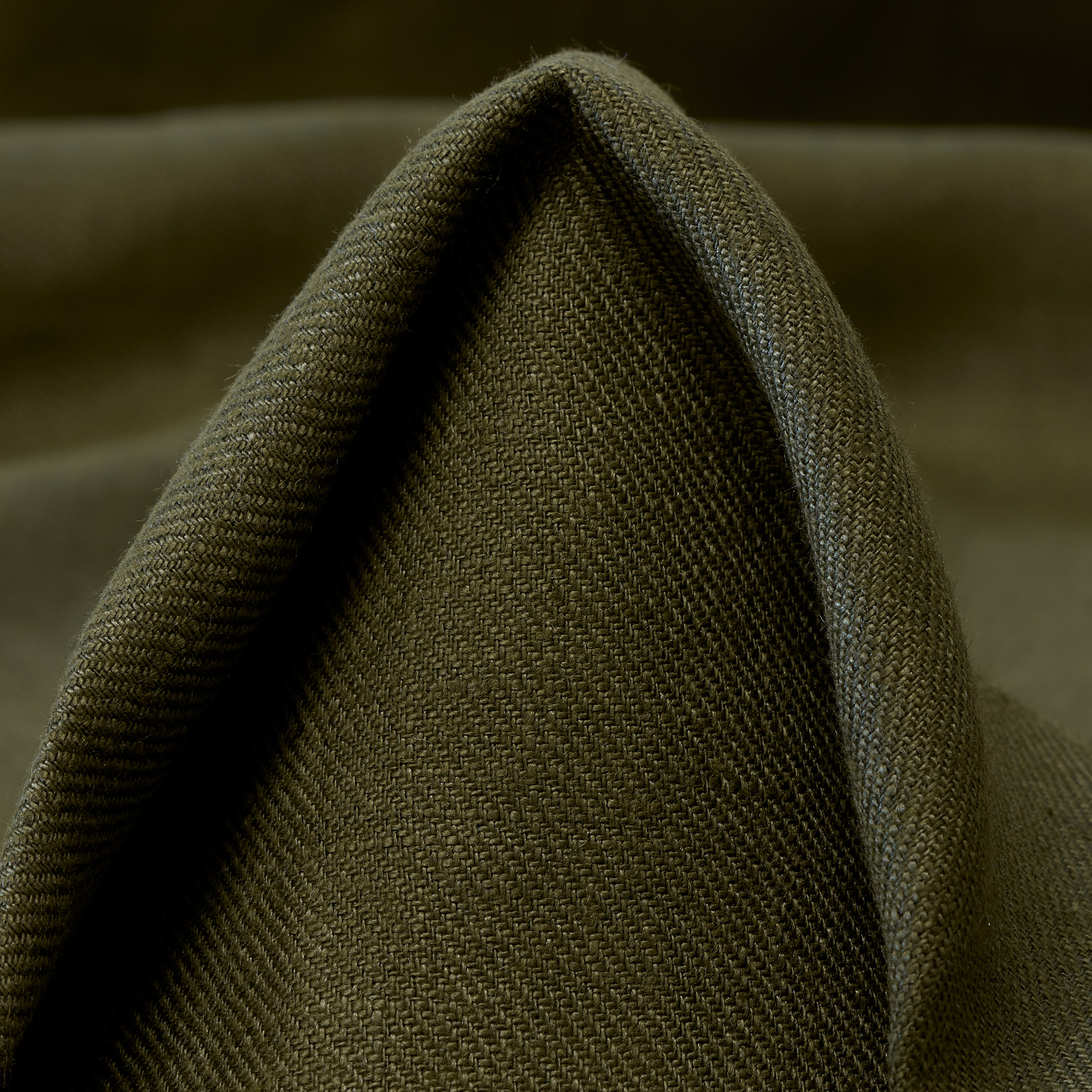 TWILL, LINEN, DUSTY OLIVE (T0000725)