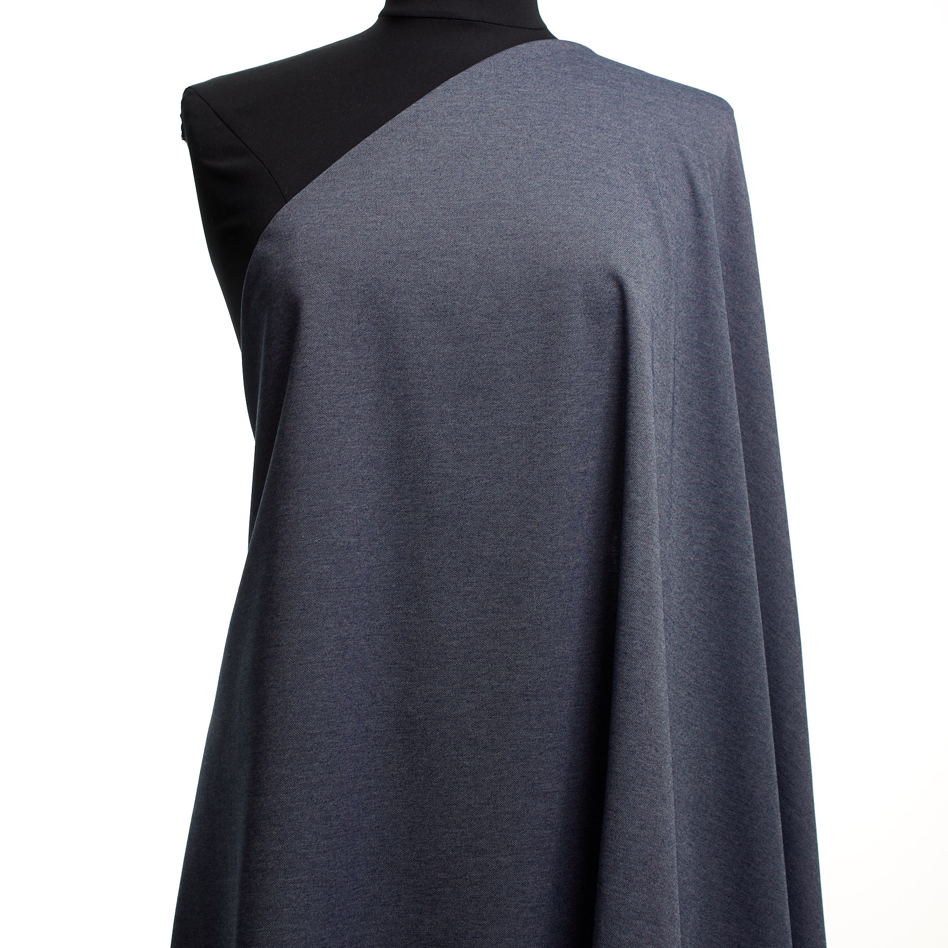JERSEY, COTTON, MELANGE, BLUE INDIGO (F000044480) - Mannequin