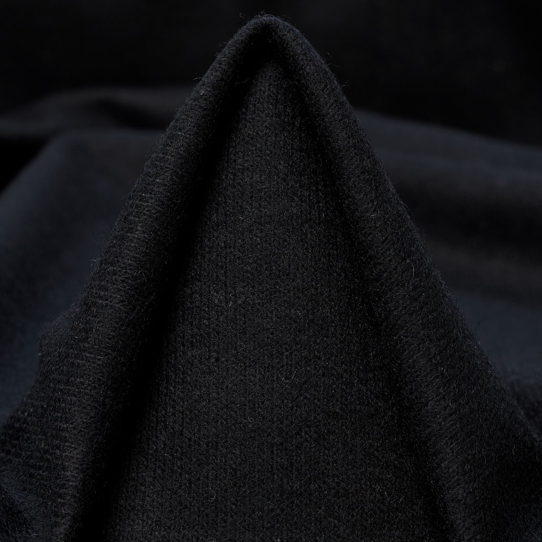 JERSEY, WOOL, JET BLACK (F000049109)