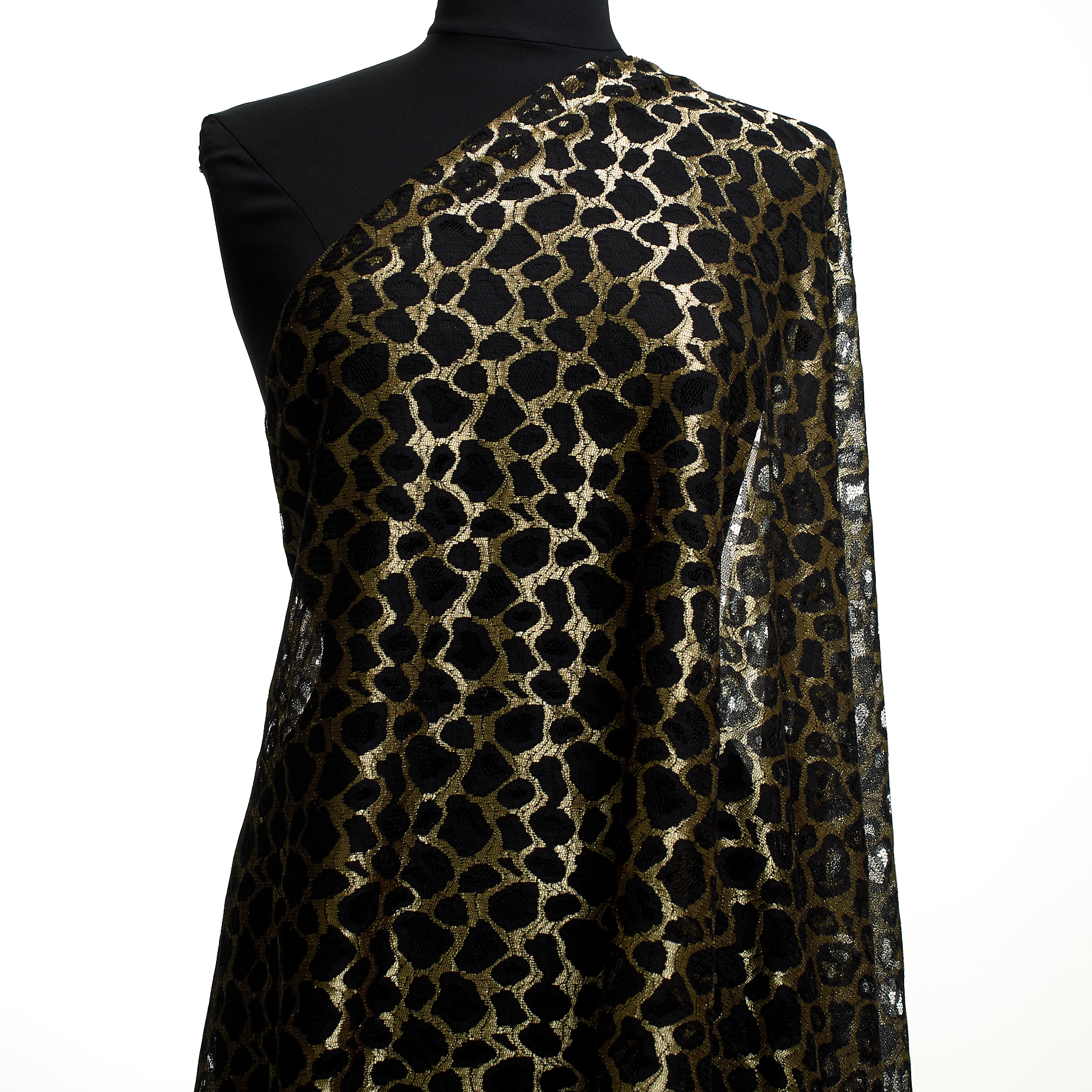 Koronka, Lurex, Red Gold&Jet Black (F000045539) - Manekin