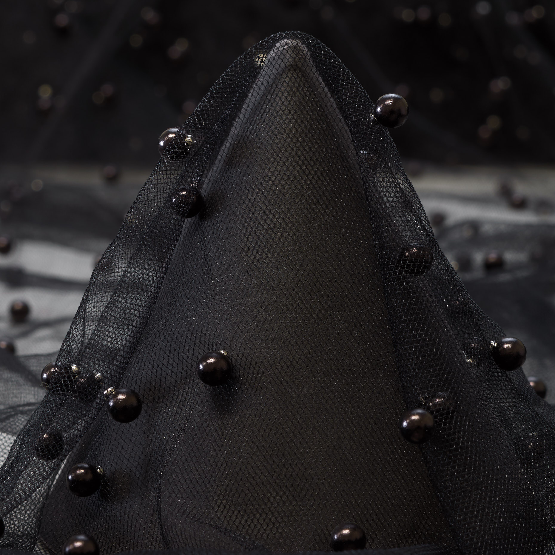 Tulle, Brodé, Jet Black (F000035129)