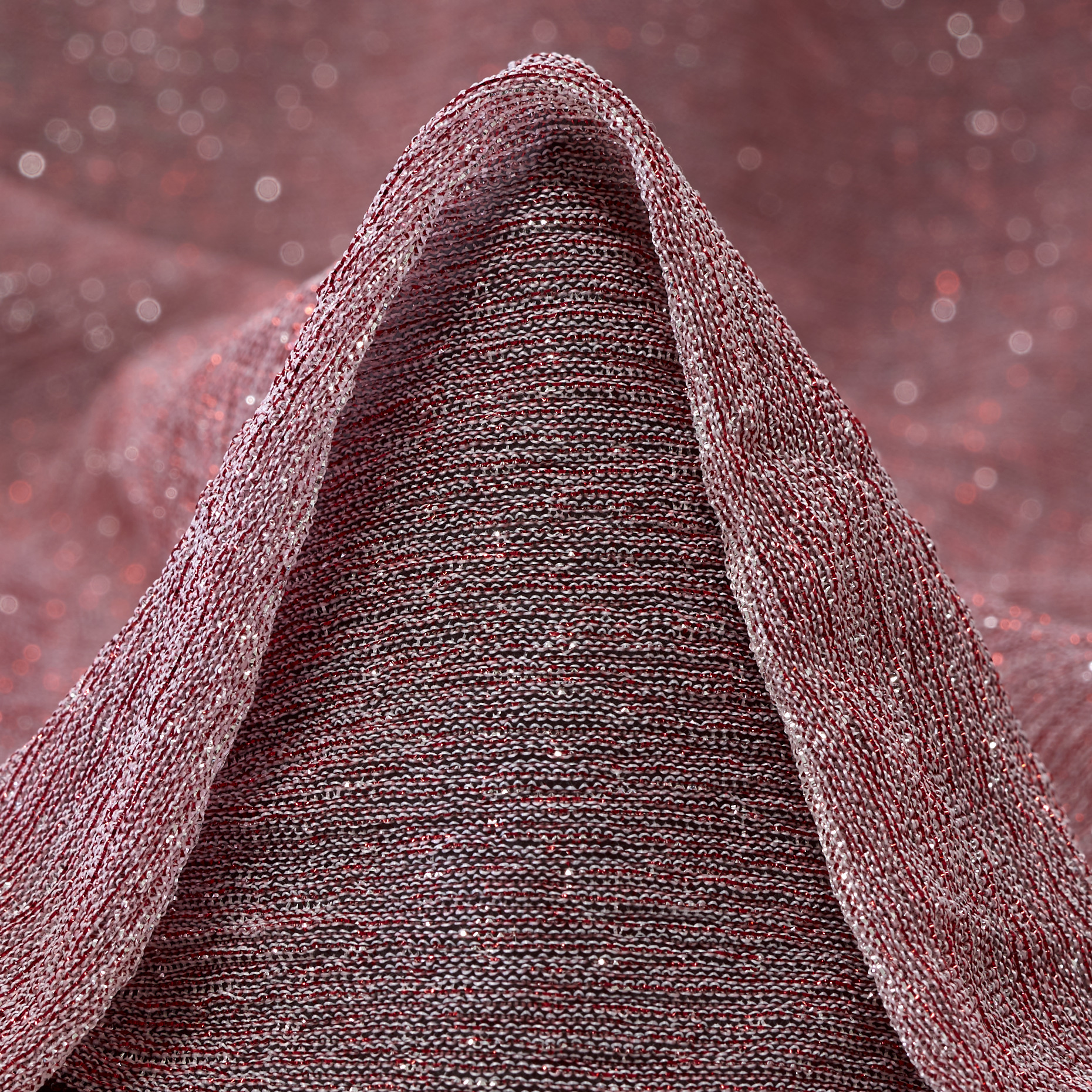 Jersey, Lurex, Połysk, Blush&Silver (F000045575)