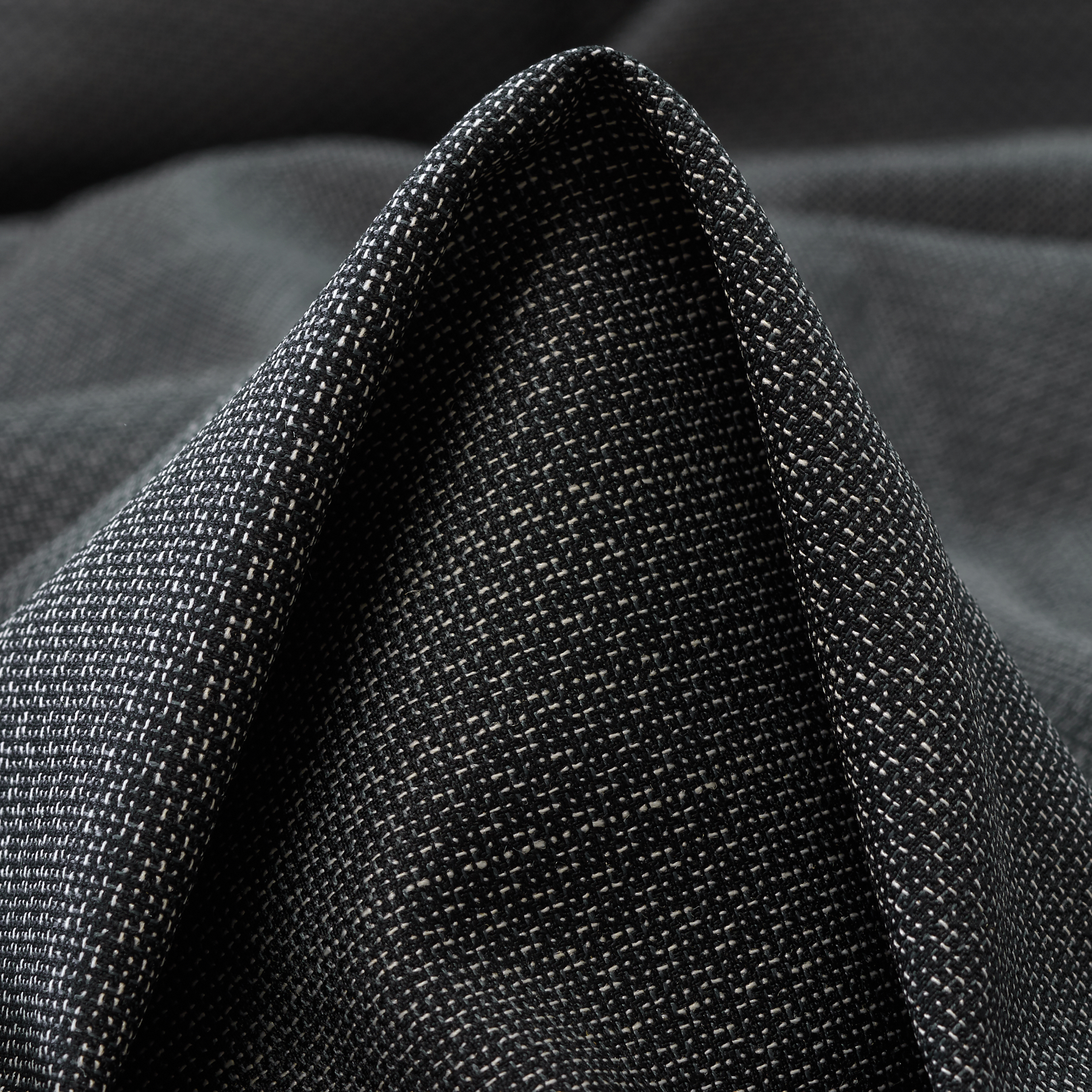 WOOL BLEND, MICRO DESIGN, MELANGE, INDIGO&IVORY (F000034566)