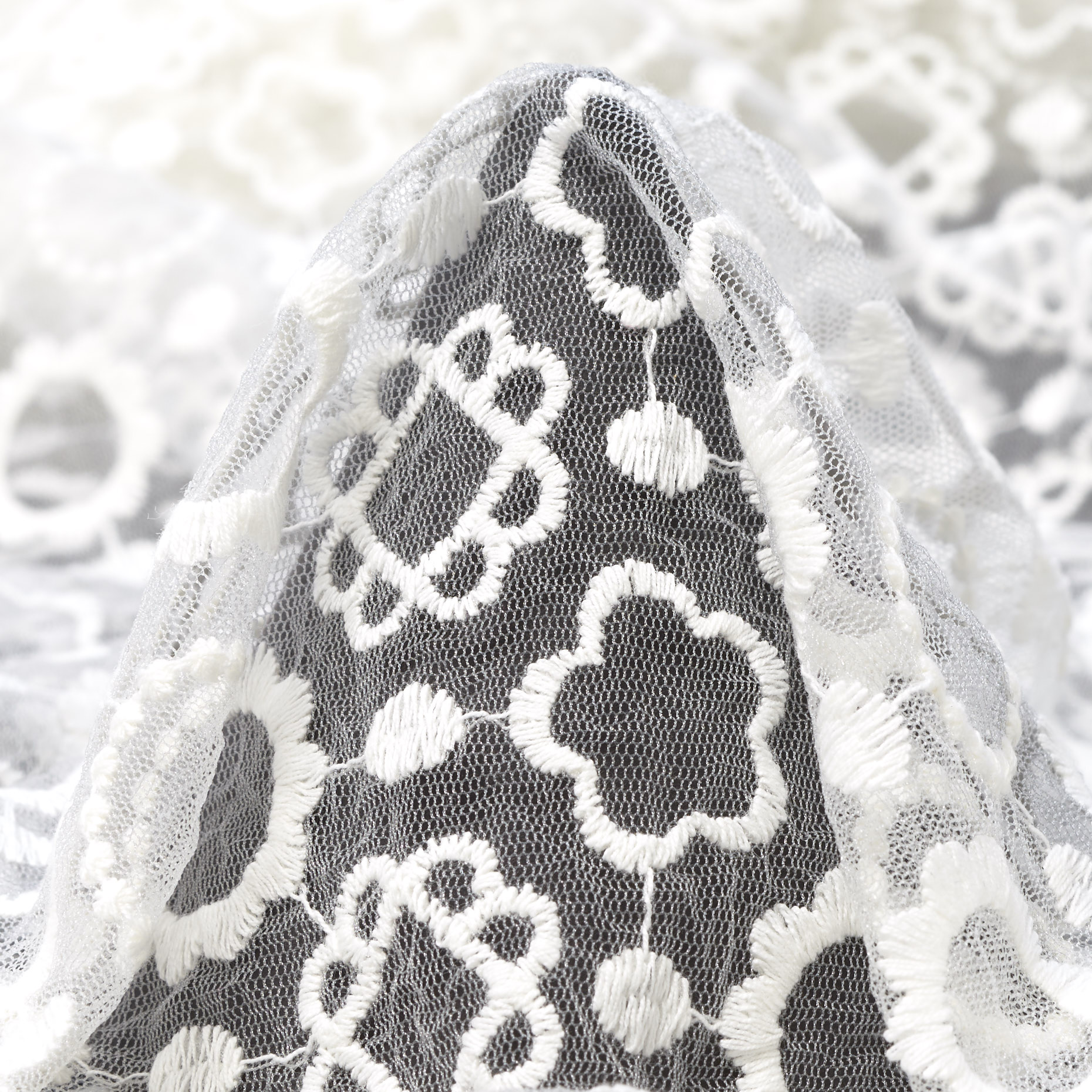 LACE, COTTON BLEND, FLORAL, LUCENT WHITE (C0003160)