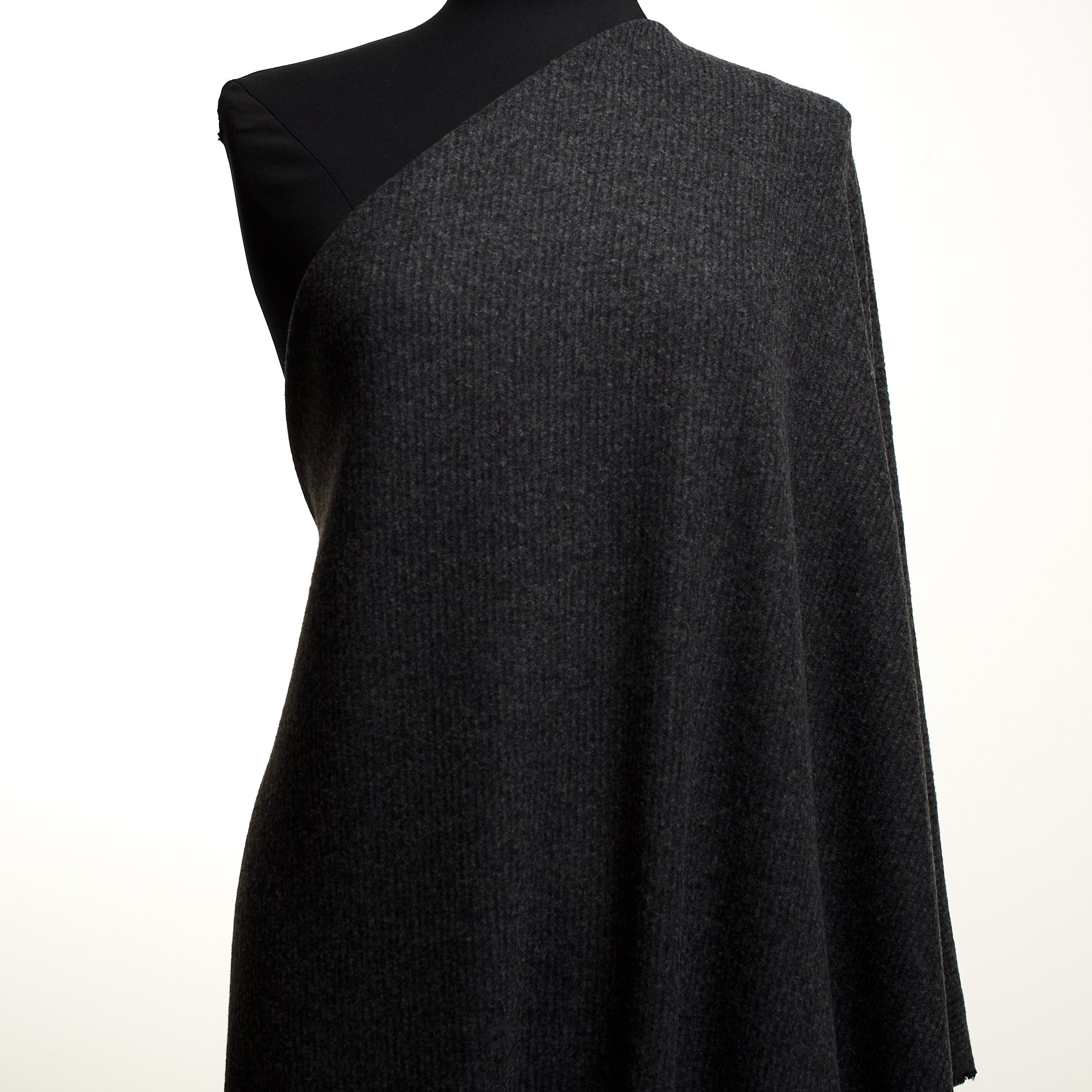 Jersey, Wełna Bawełna, Paski, Anthracite (F000035806) - Manekin