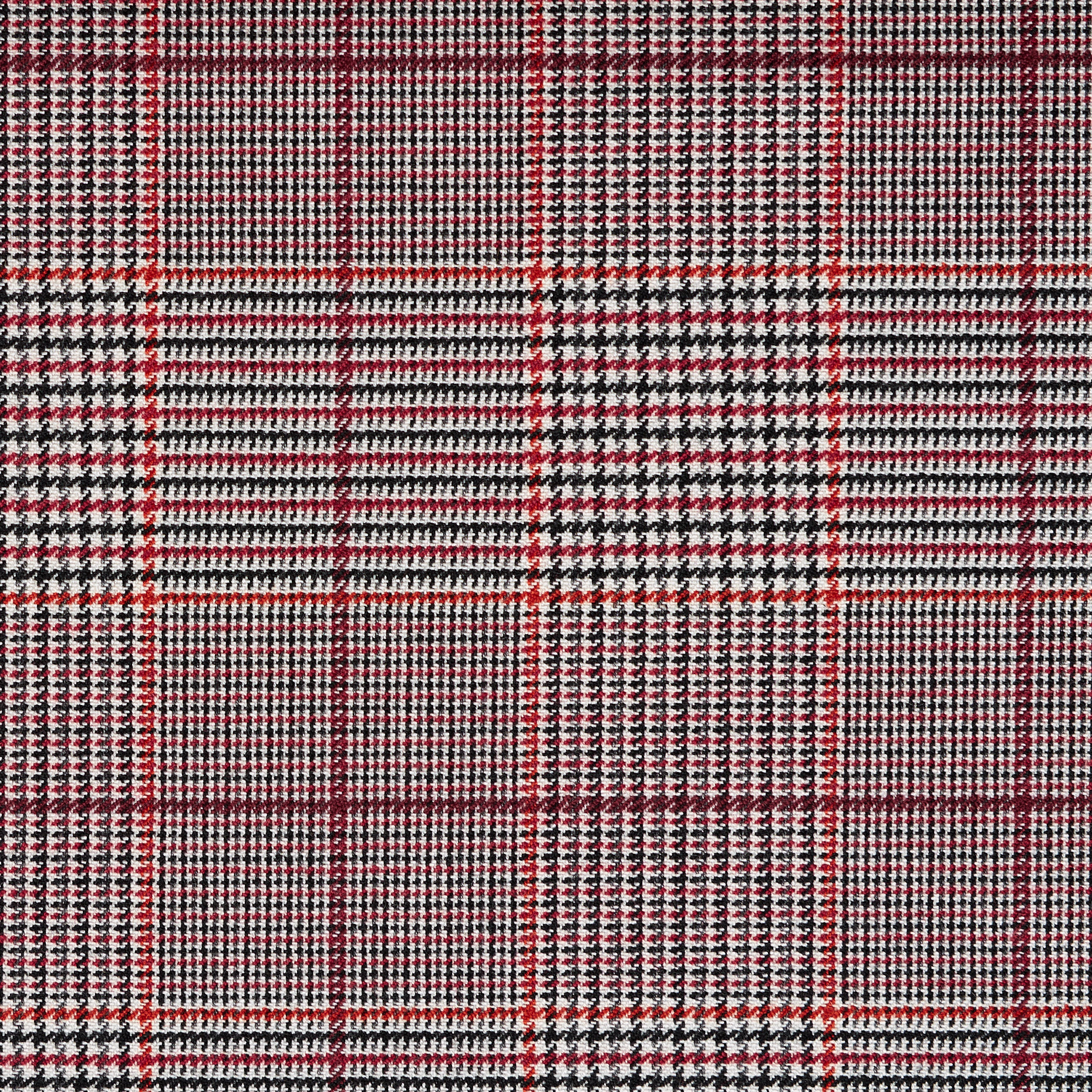 Смесовая Вискоза, Клетка, Стрейч, Merlot&White Onyx (F000045369) - Ткань