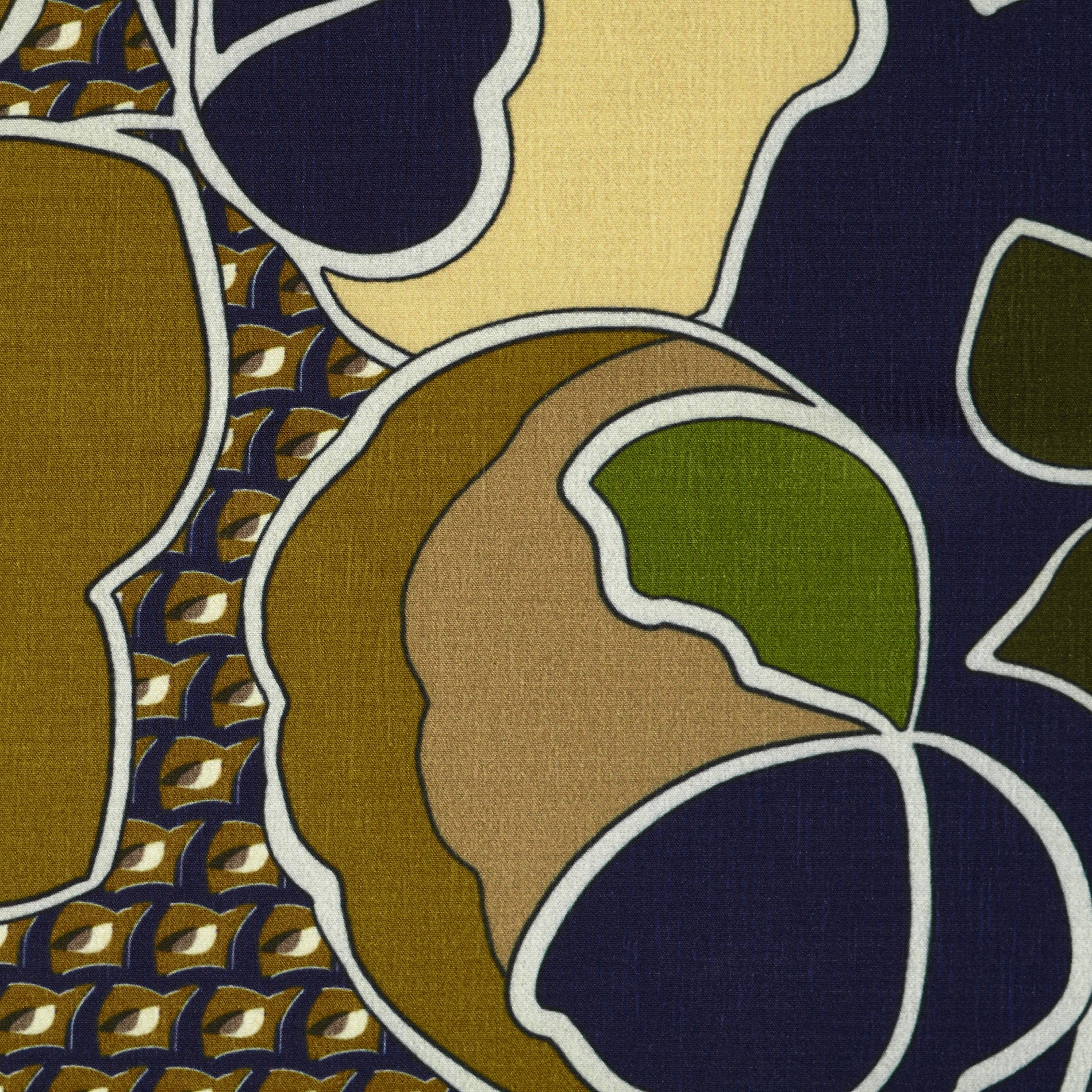 Двойной, Стрейч, Navy Peony (F000031369) - Ткань