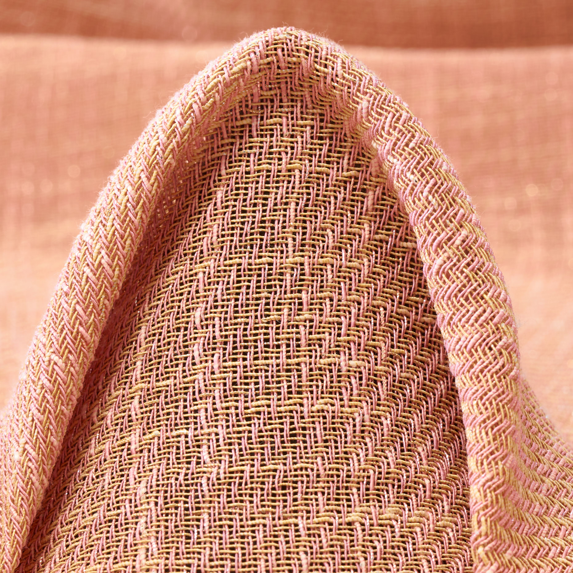 Baumwolle, Lurex, Transparent, English Rose (F000018771)